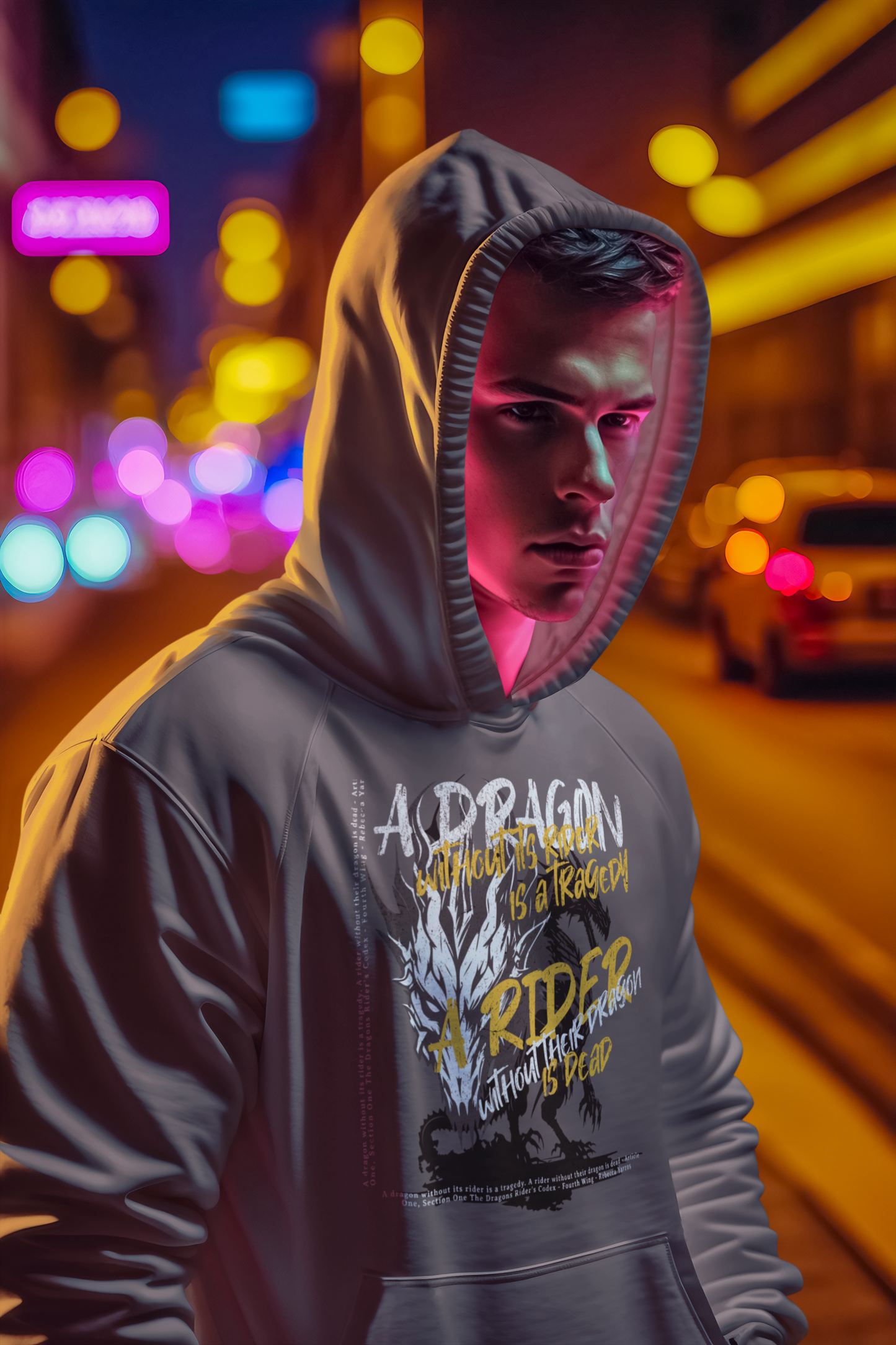 A Dragon without its rider Hoodie/Zip Hoodie - Officially Licensed Fourth Wing by Rebecca Yarros Merchandise