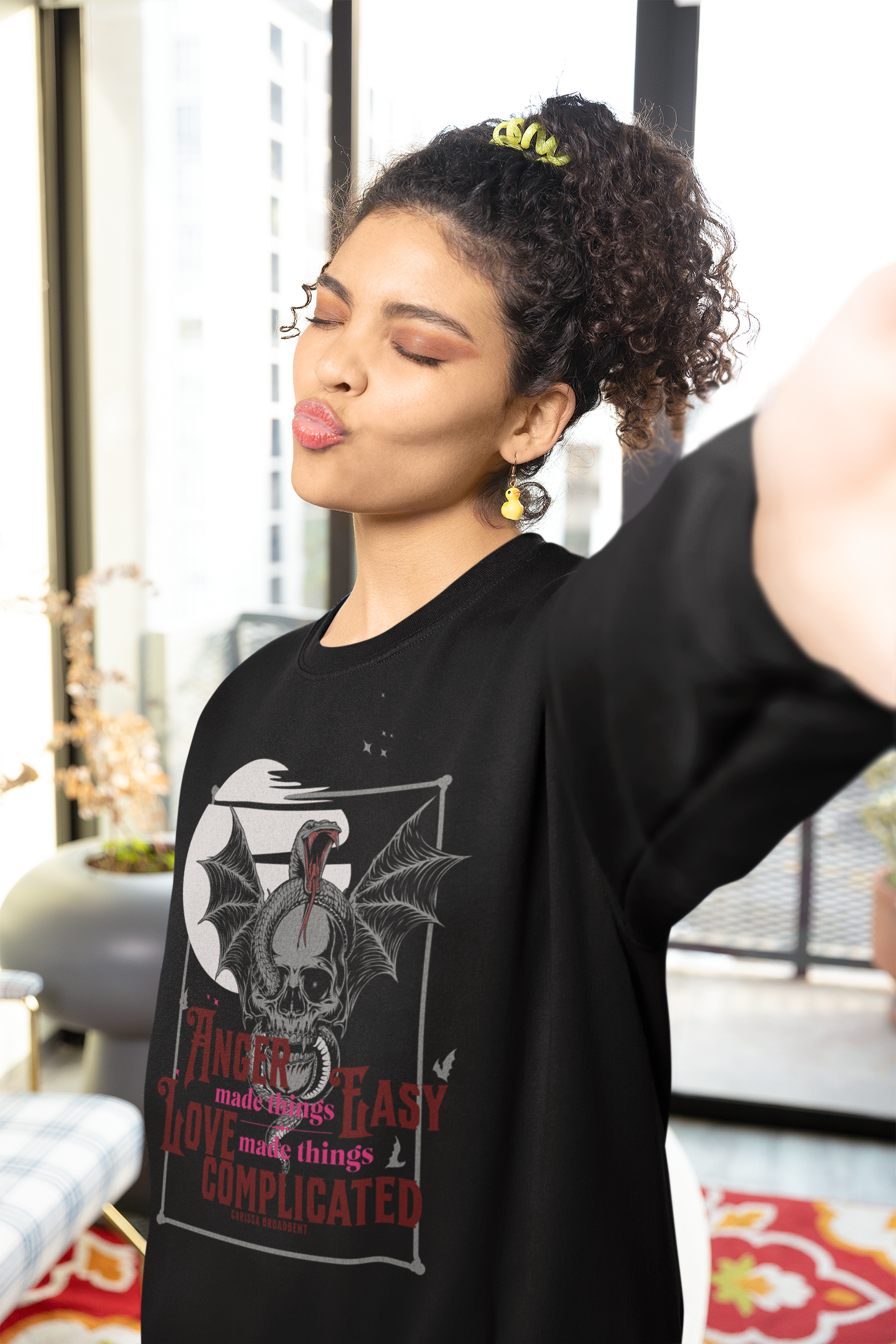 Anger is Easy - Carissa Broadbent - Officially Licensed - Sweatshirt - Serpent and The Wings of Night