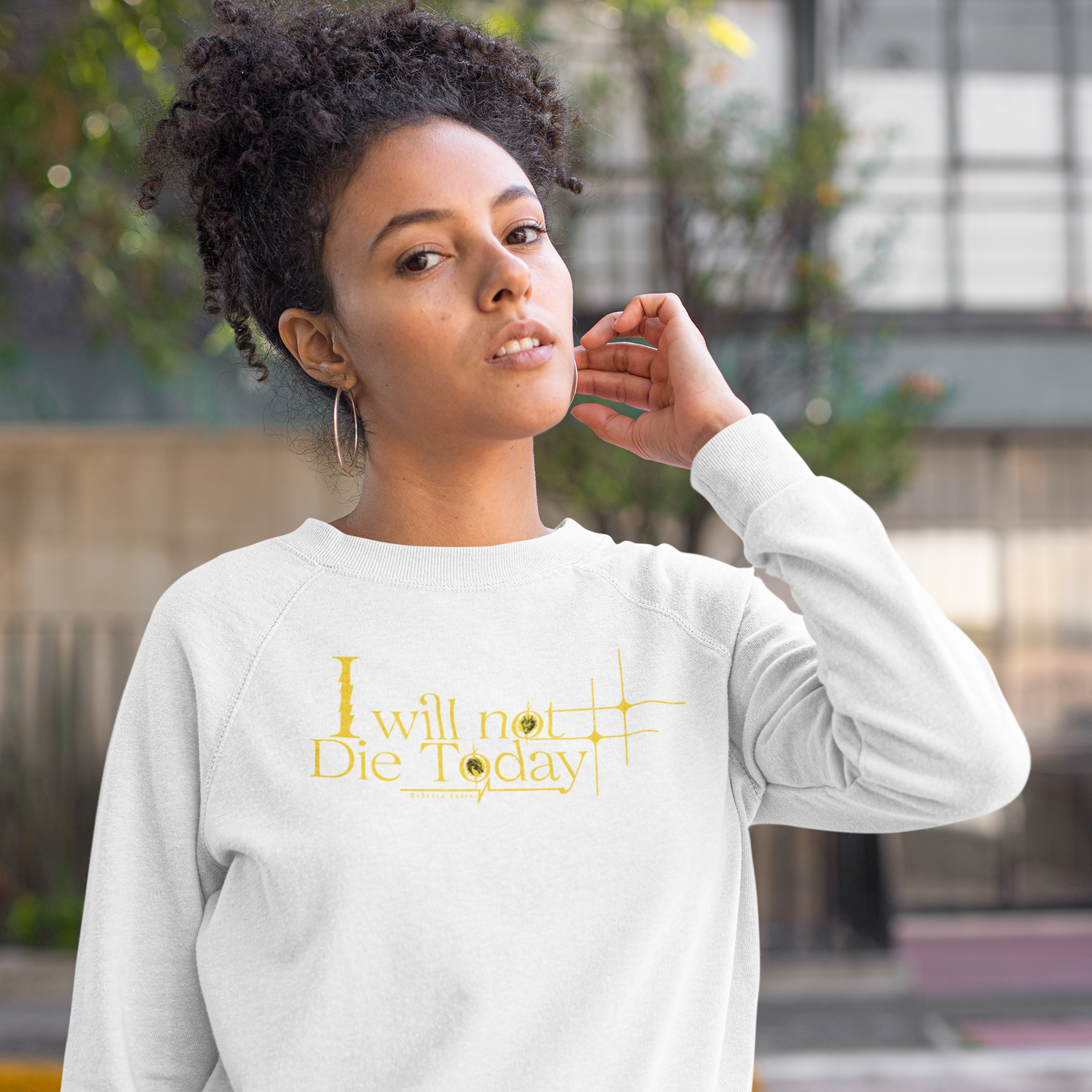 I will not die today Sweatshirt - Officially Licensed Fourth Wing by Rebecca Yarros Merchandise