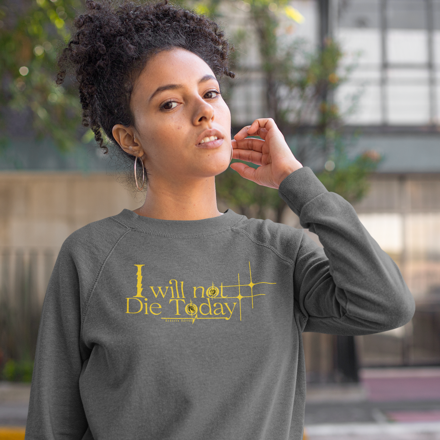 I will not die today Sweatshirt - Officially Licensed Fourth Wing by Rebecca Yarros Merchandise
