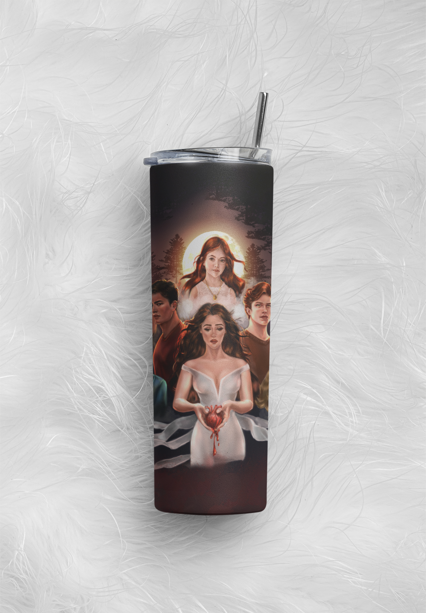 Twilight Saga by Stephenie Meyer Merchandise Tumbler, Bella Swan, Edward Cullen, Charlie Swan. Carlisle Cullen