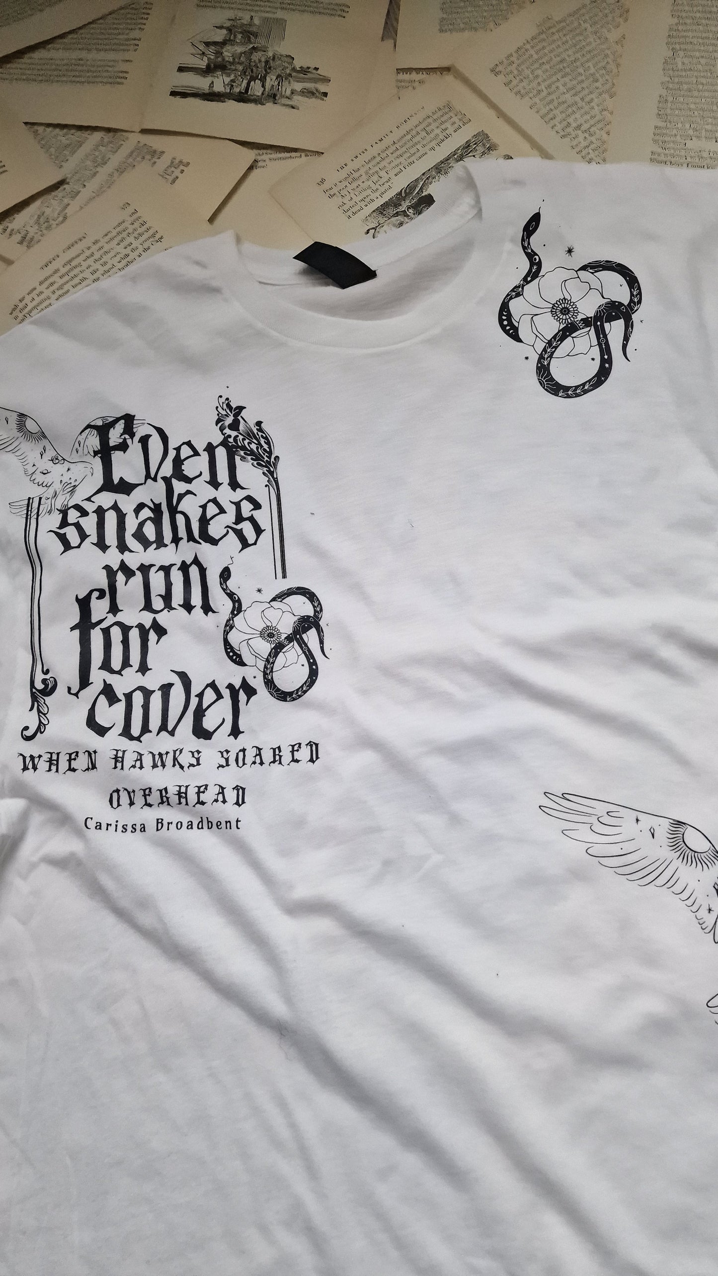 Even Snakes Run for Cover Joggers and Tee Set - Carissa Broadbent - The Serpent and The Wings of Night Officially Licensed Merch