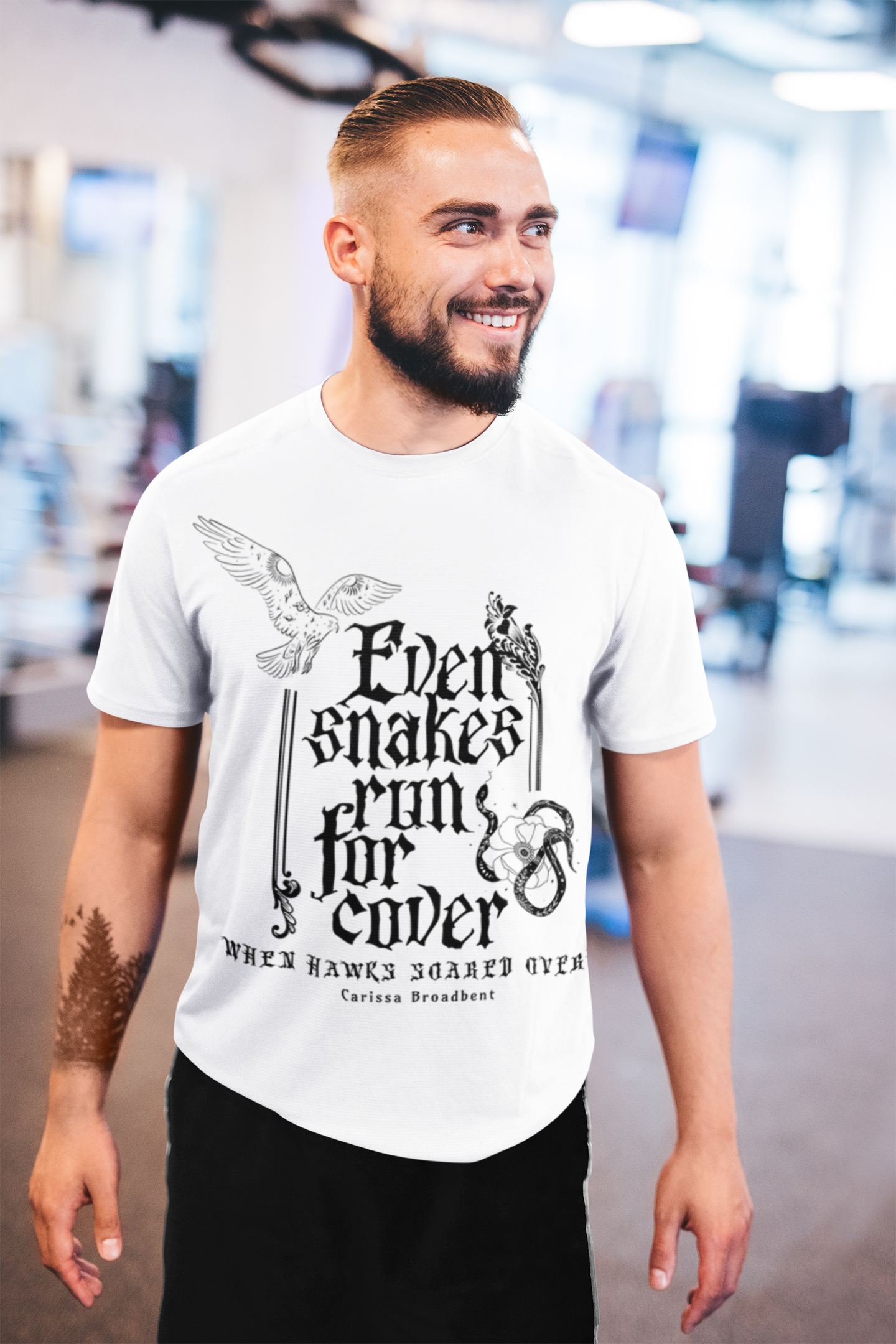 Evan Snakes Run -Carissa Broadbent - Officially Licensed - T-shirt/tee - Serpent and The Wings of Night