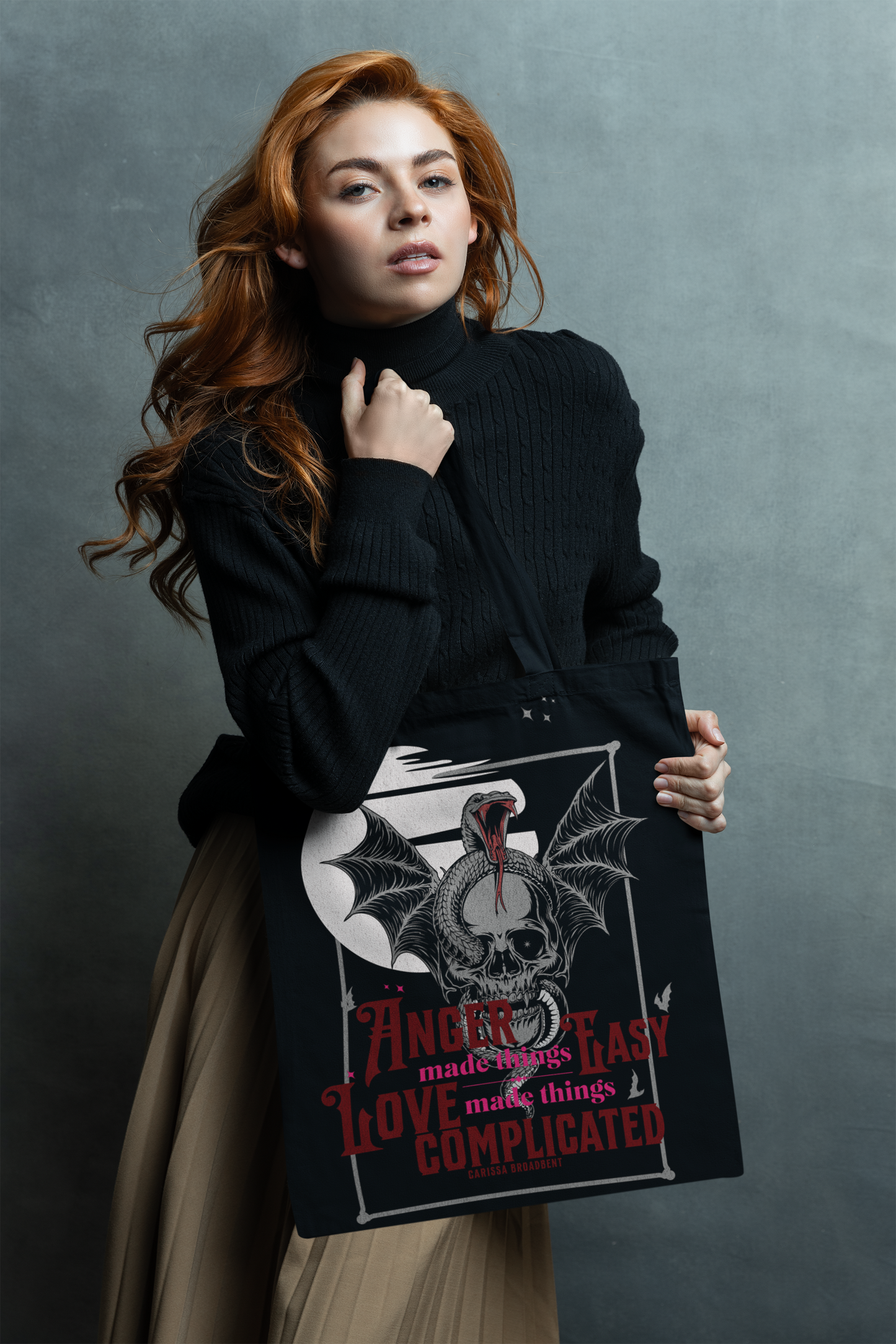Anger Made Things Easy - Tote - Serpent and The Wings of Night - Carissa Broadbent - Officially Licensed
