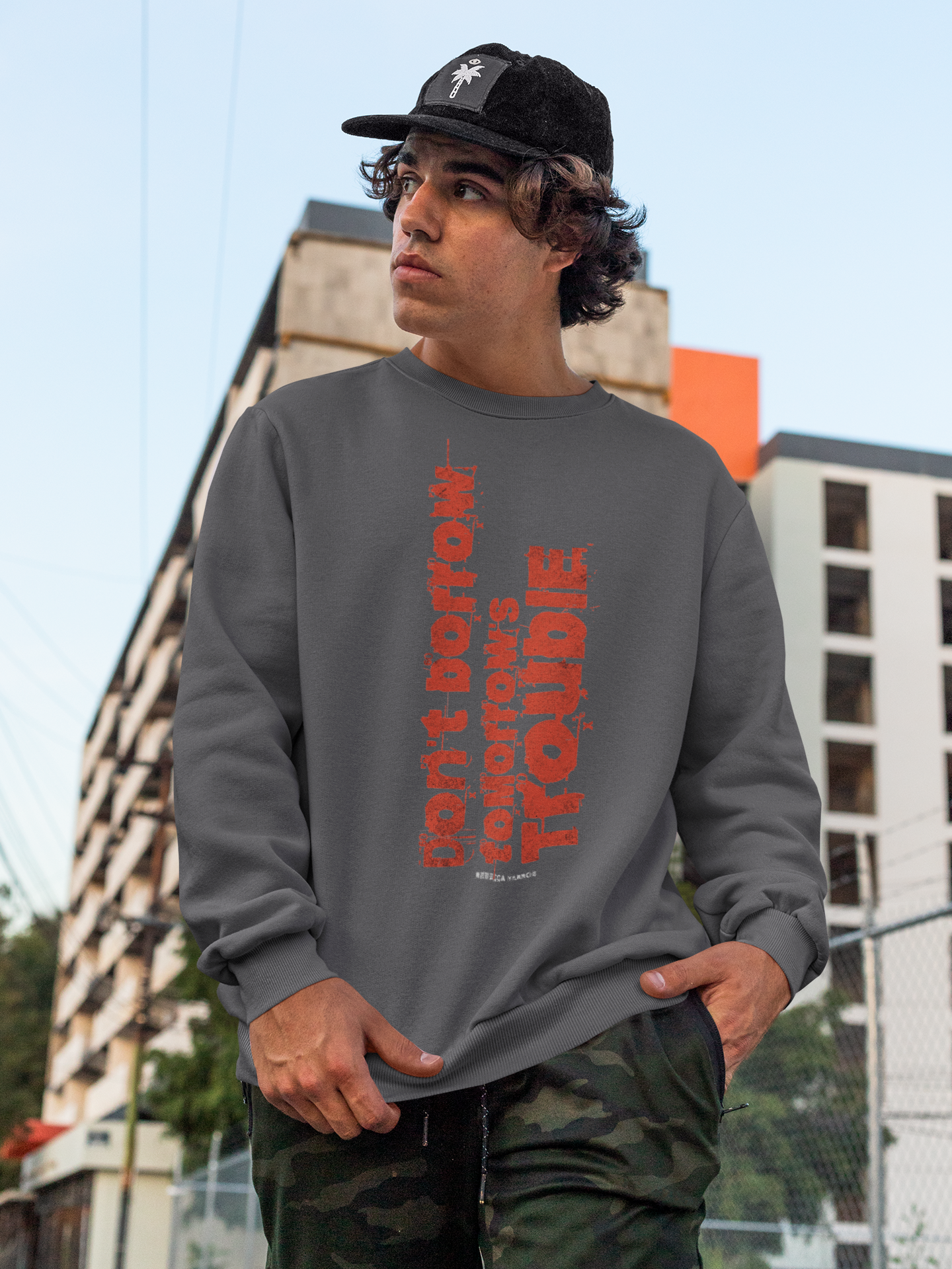 Don't borrow tomorrows troubles Sweatshirt- Officially Licensed Fourth Wing by Rebecca Yarros Merchandise