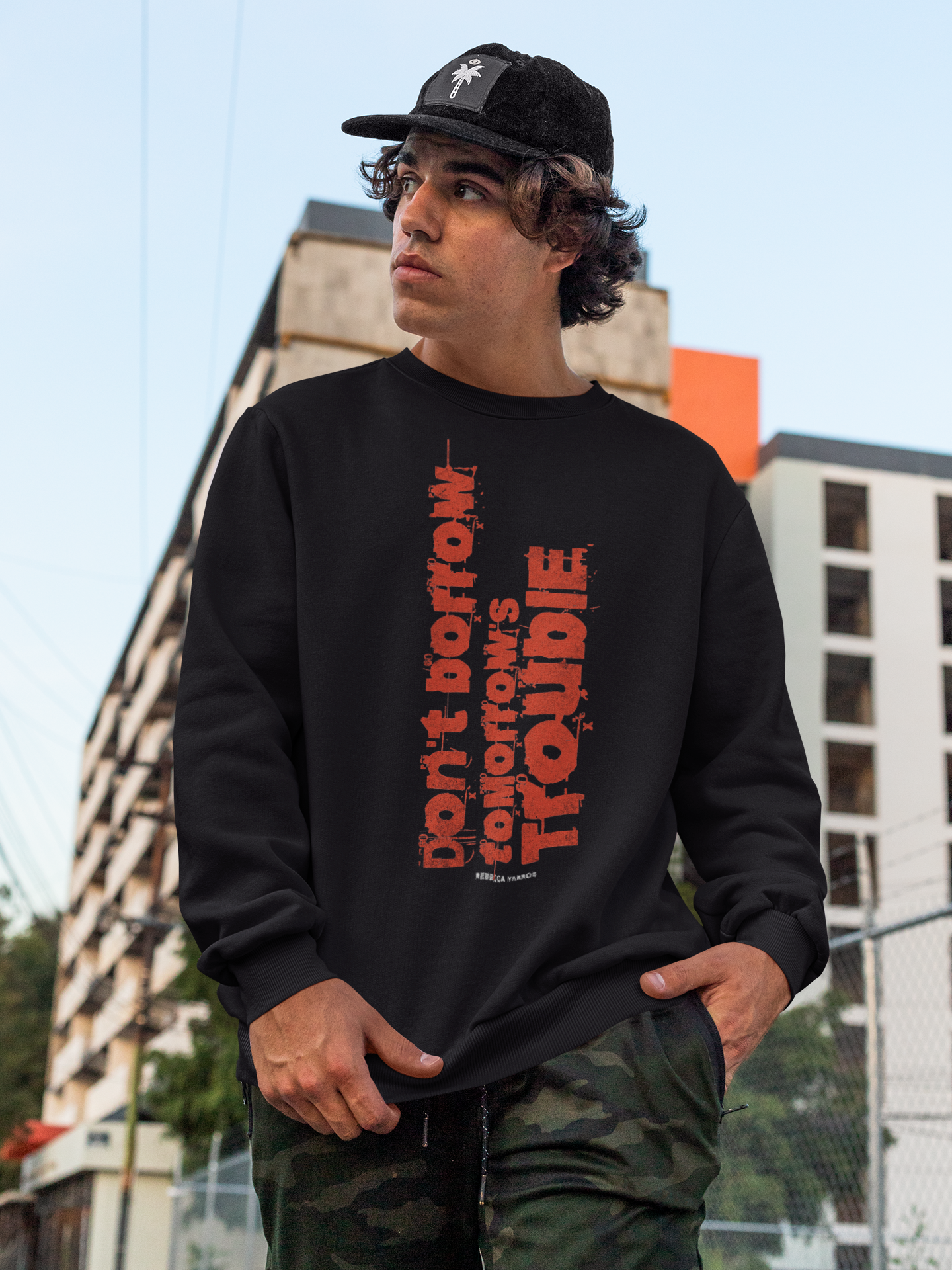 Don't borrow tomorrows troubles Sweatshirt- Officially Licensed Fourth Wing by Rebecca Yarros Merchandise