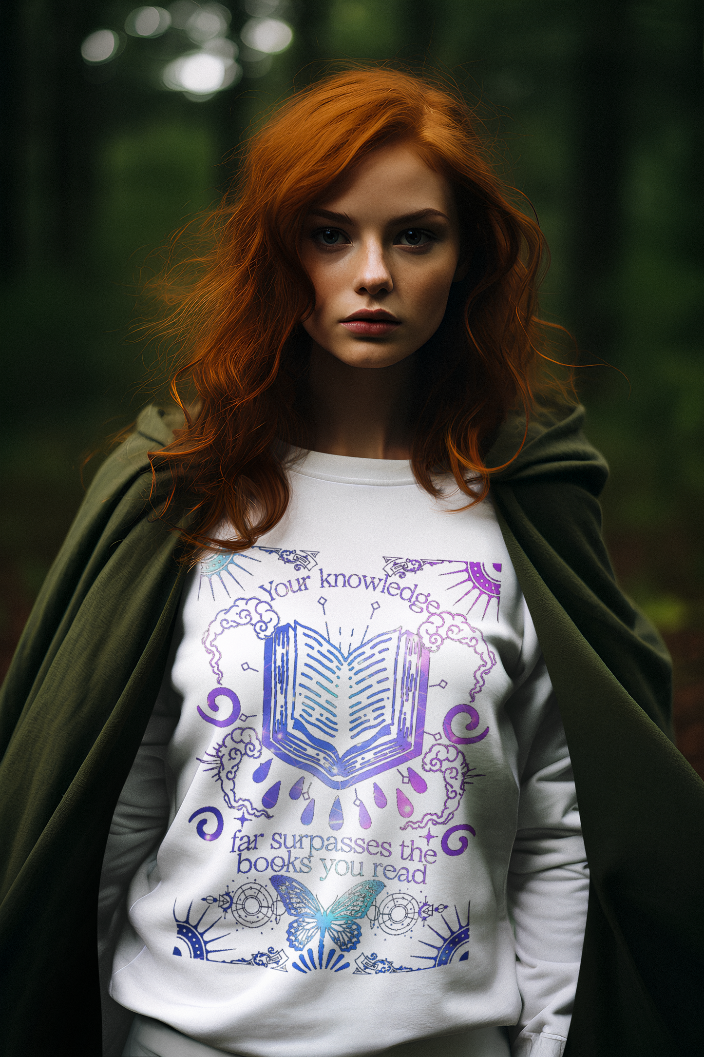 Your Knowledge Far Surpasses the Books You Read - Chloe C. Penaranda - Officially Licensed -Sweatshirt - An Heir Comes to Rise - AHCTR