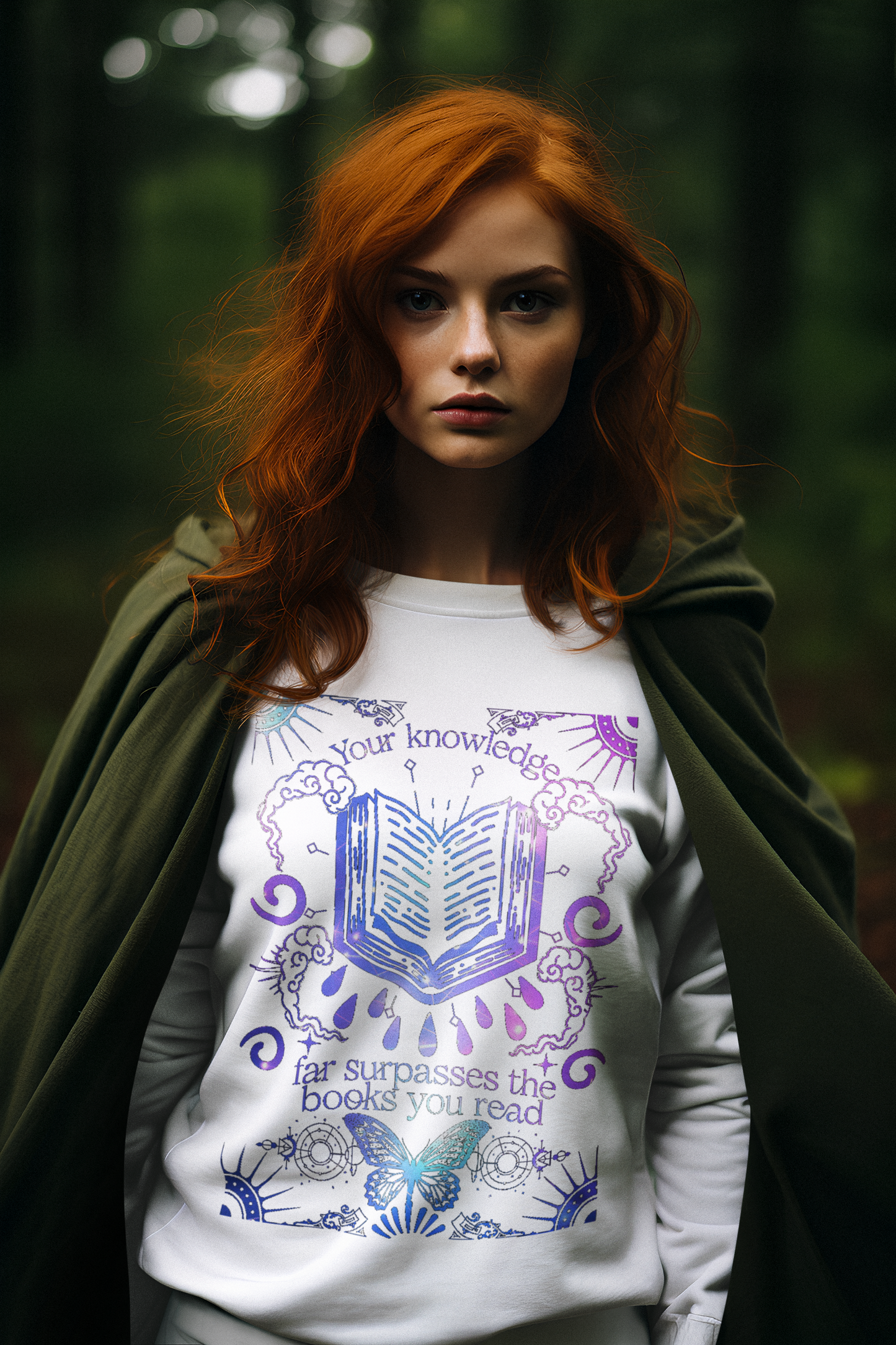 Your Knowledge Far Surpasses the Books You Read  - Chloe C. Penaranda - Officially Licensed -Sweatshirt - An Heir Comes to Rise - AHCTR