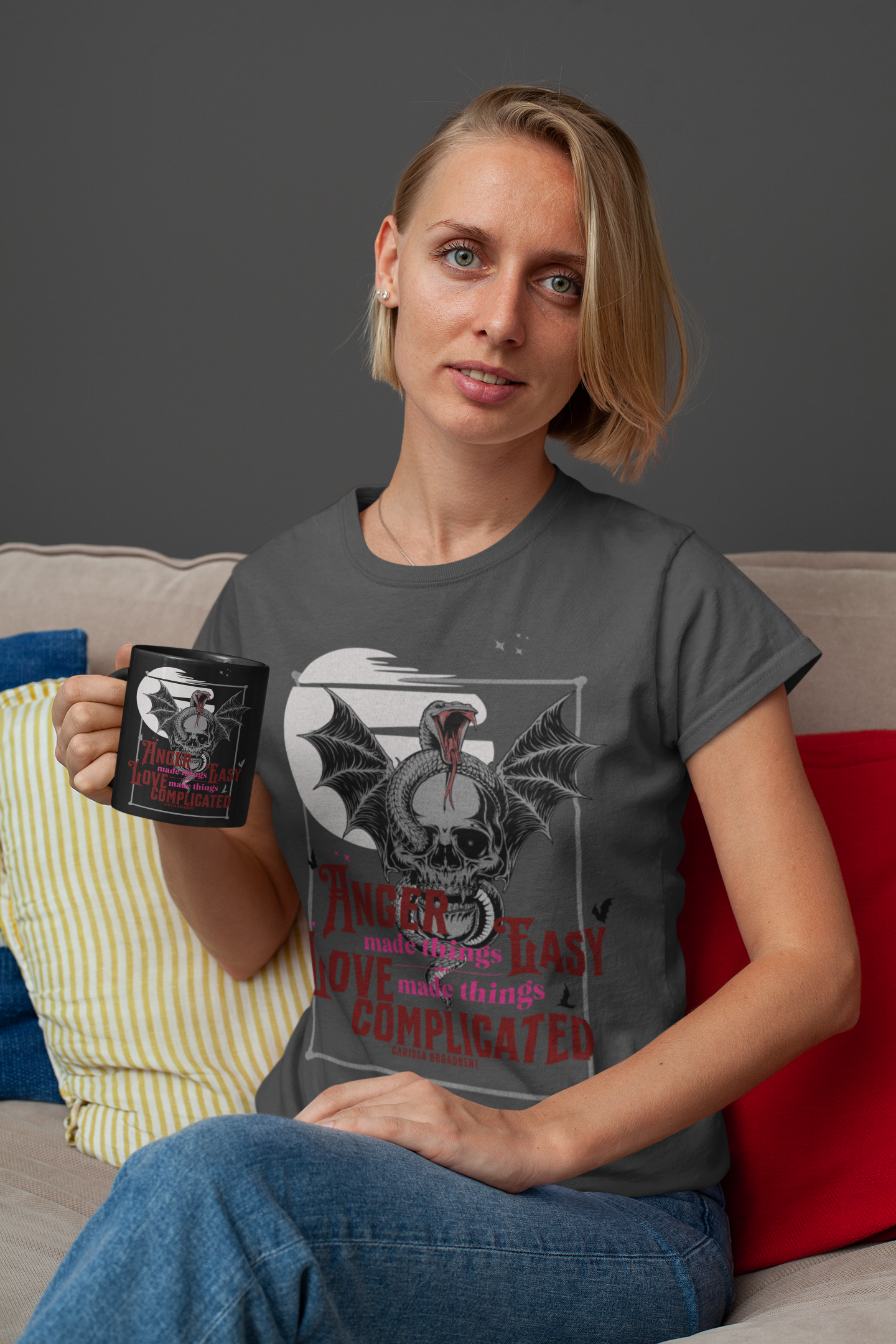 Anger is Easy -Carissa Broadbent - Officially Licensed - T-shirt/tee - Serpent and The Wings of Night