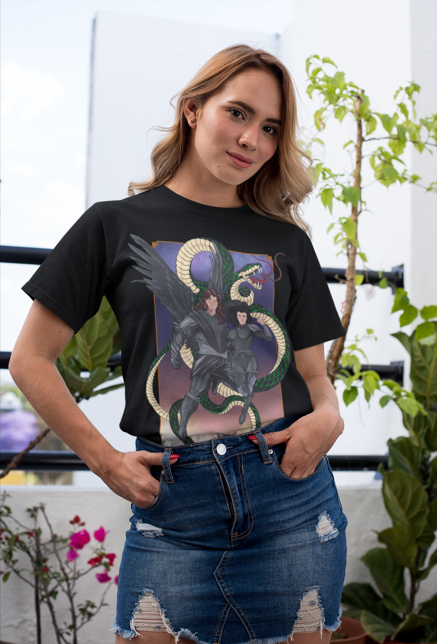 The Serpent and The Wings of Night - Oraya and Raihn -Carissa Broadbent - Officially Licensed - T-shirt/tee - Serpent and The Wings of Night