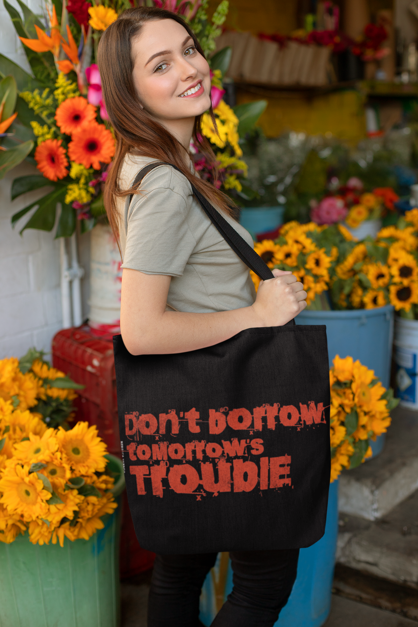 Dont Borrow tomorrows troubles tote - Fourth Wing - Rebecca Yarros - Officially Licensed