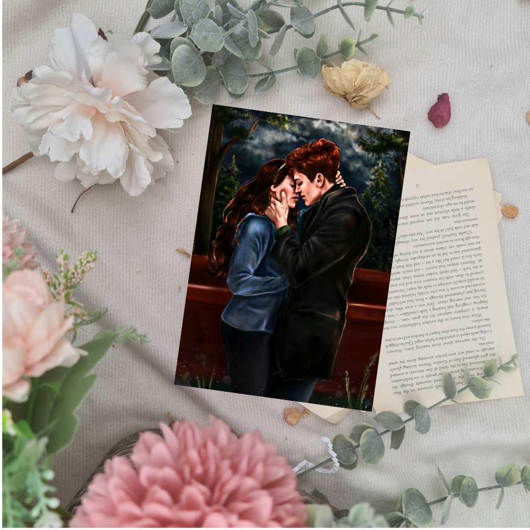 The Kiss- Bella Swan and Edward Cullen - Twilight - Stephenie Meyer - Print