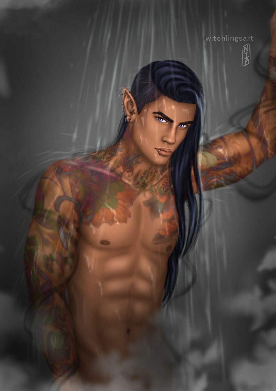 Steamy - Ruhn Danaan - Crescent City - House of Sky and Breath - House of Earth and Blood - Officially Licenced - Sarah J. Maas - Print