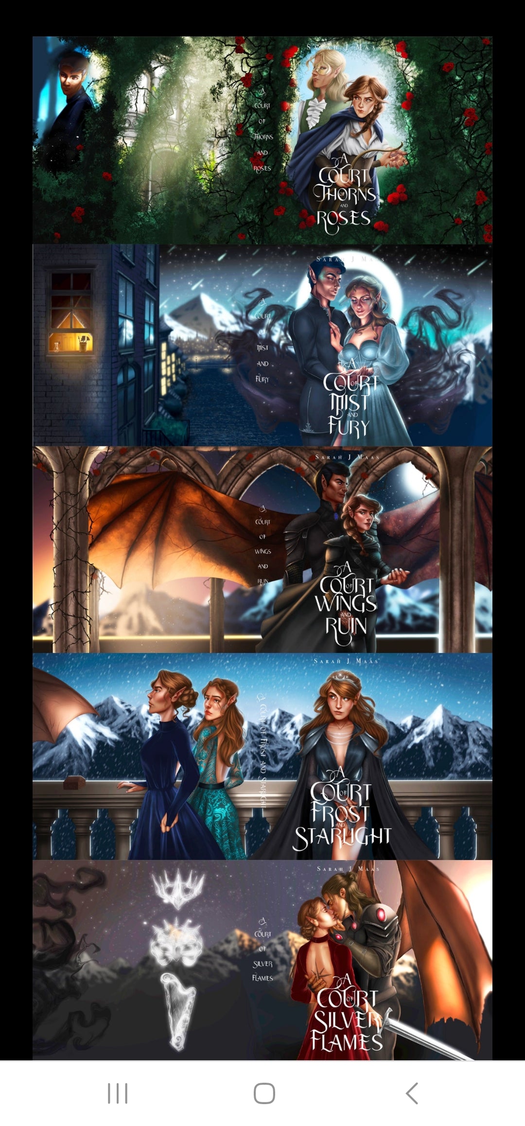 "Officially Licensed Alternate Dust Jackets for A Court of Thorns and Roses Series by Sarah J. Maas