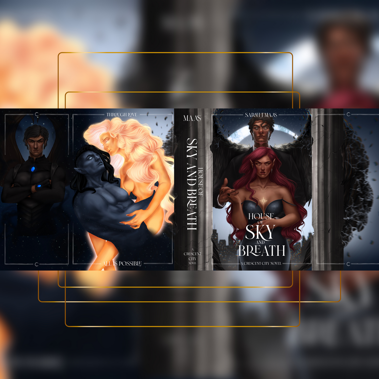 Crescent City Dust Jacket Set - Officially Licensed - Sarah J Maas - House of Sky and Breath - House of Earth and Blood