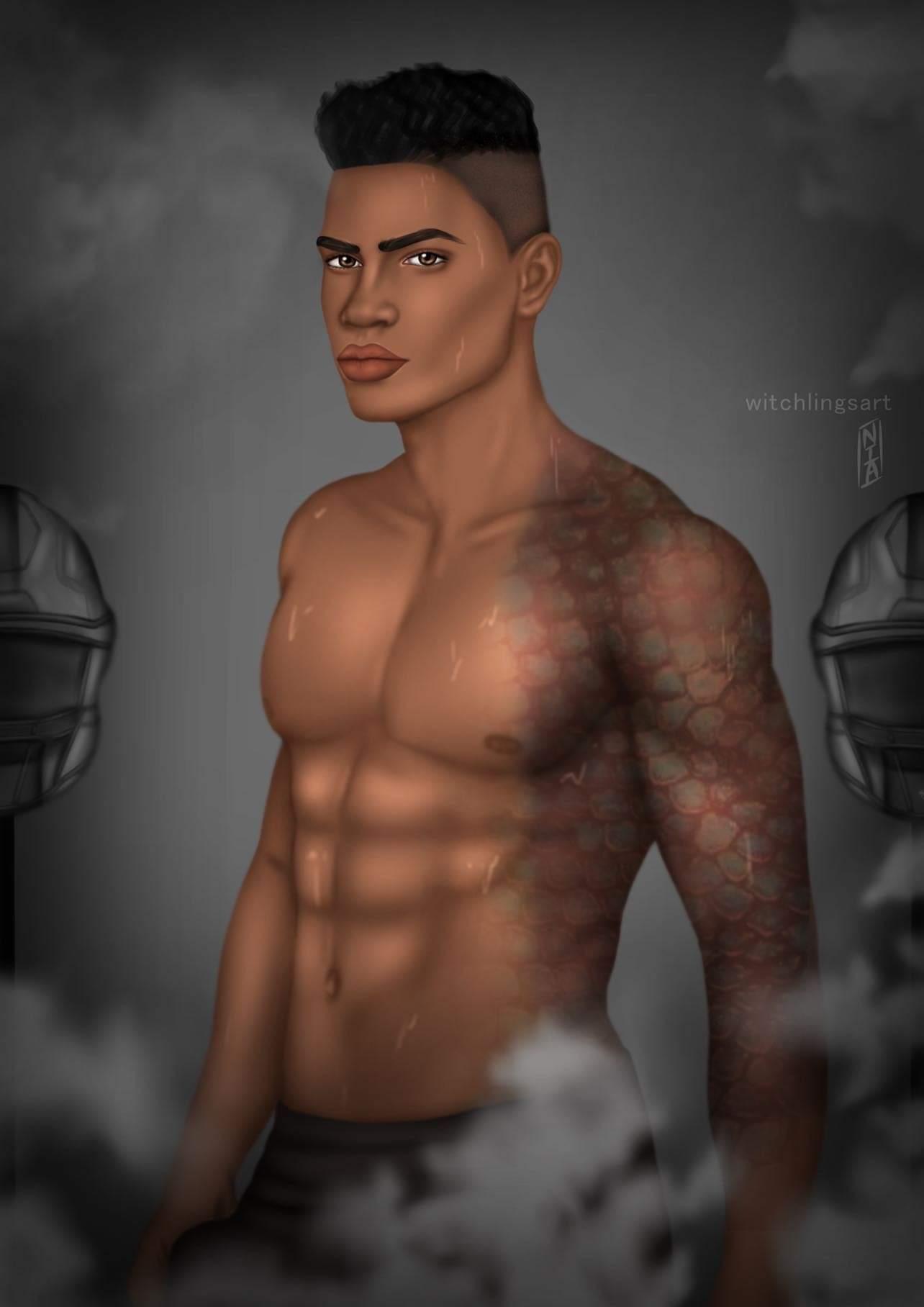 Locker Room Boys - Zodiac Academy - Orion, Darius, Seth, Caleb, Max Character Art -Caroline Peckham and Susanne Valenti Official Zodiac Academy Merch - Print