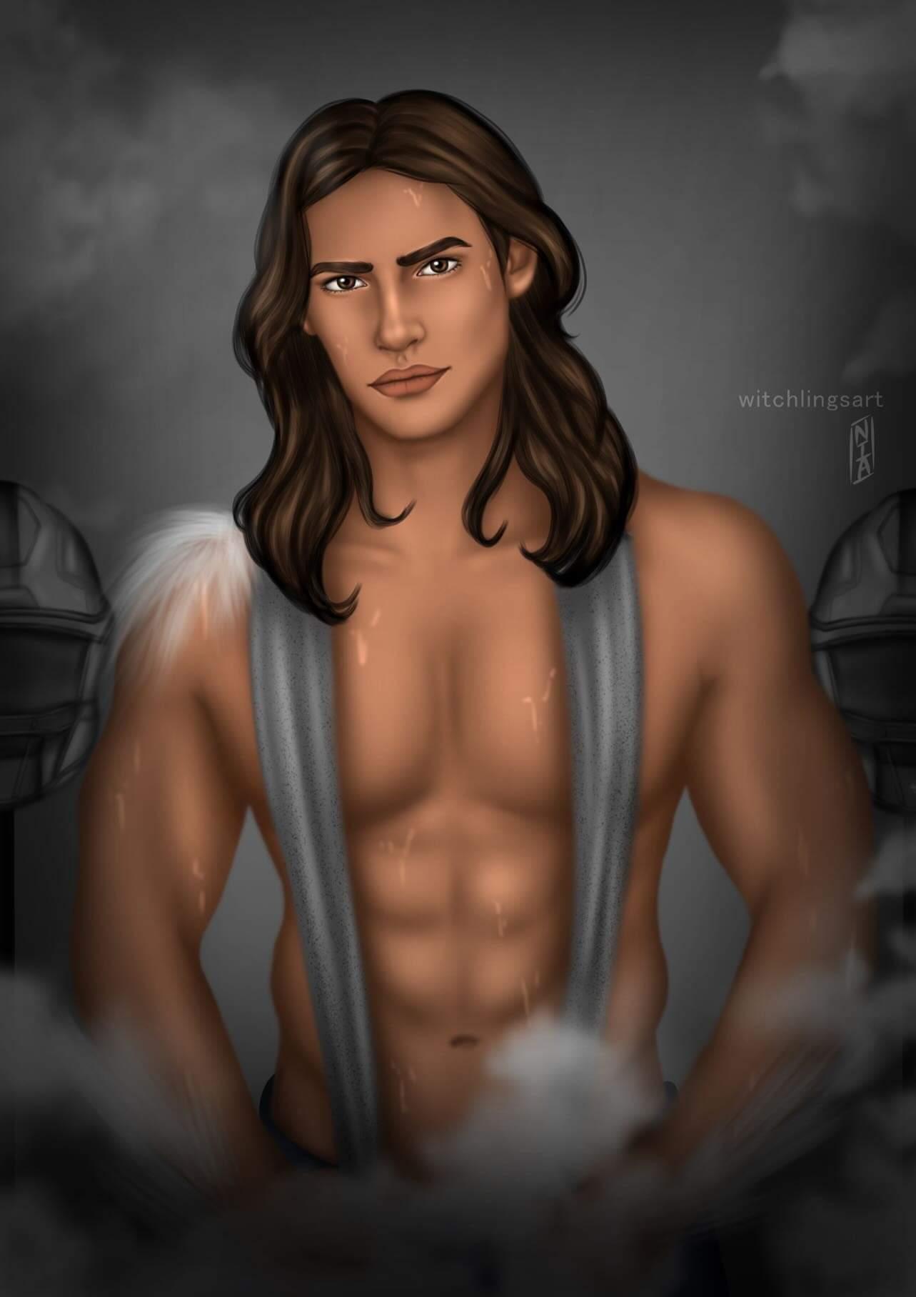 Locker Room Boys - Zodiac Academy - Orion, Darius, Seth, Caleb, Max Character Art -Caroline Peckham and Susanne Valenti Official Zodiac Academy Merch - Print