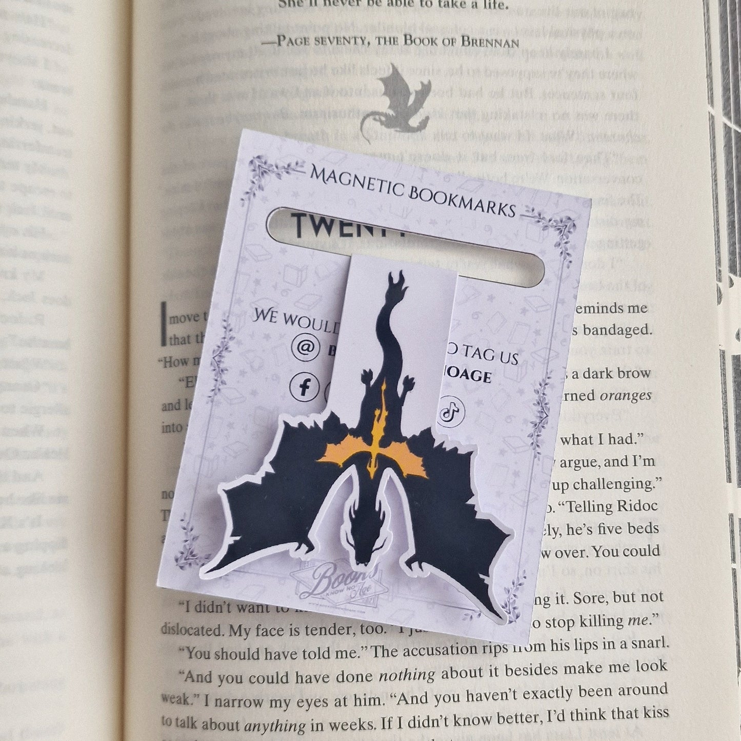 Dragon - Fourth Wing - Adarna and Tairn - Magnetic Bookmark - Officially Licensed Rebecca Yarros