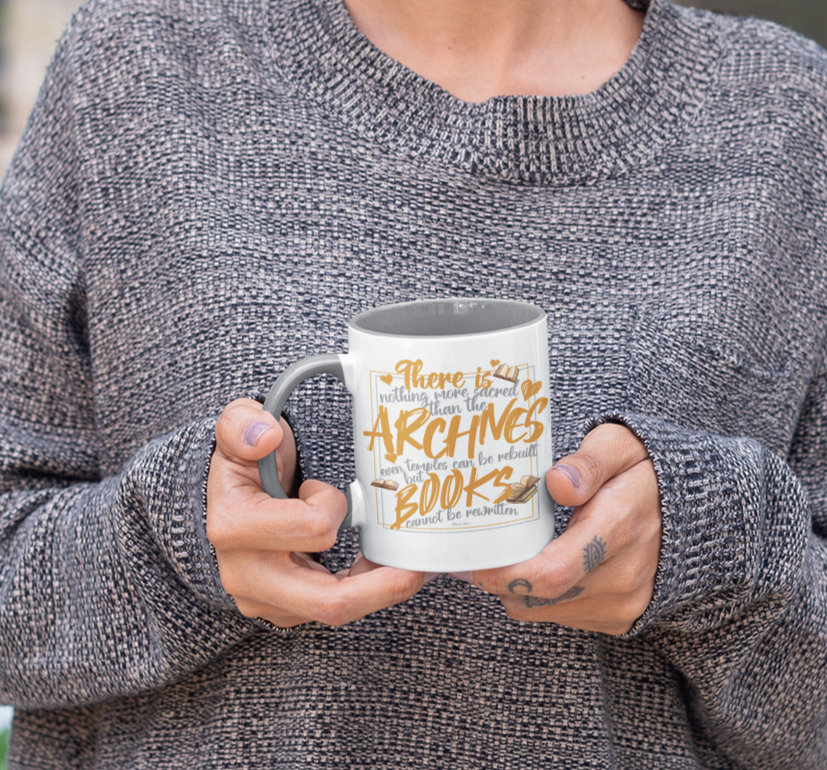 Nothing more sacred than the archives Mug - Fourth Wing - Rebecca Yarros - Officially Licensed
