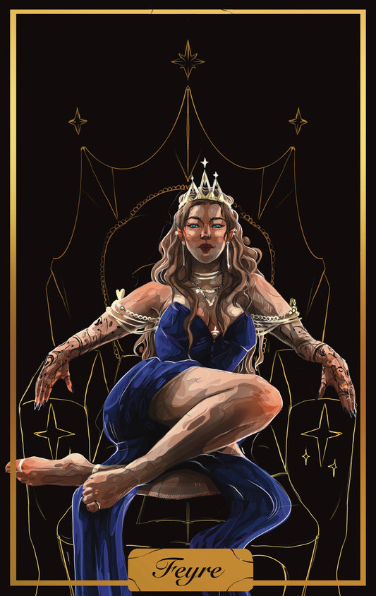 Feyre - Gothic Character Cards - A Court of Thorns and Roses - Feyre, Nesta, Elaine - Officially Licenced - Sarah J. Maas - Print