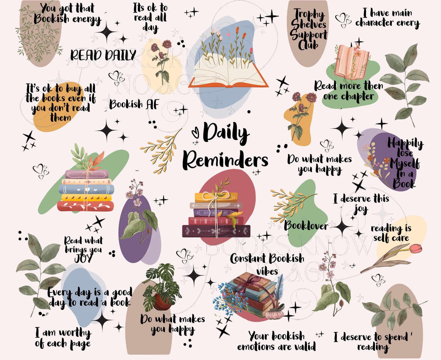 Bookish Reminders/Affirmations - 20oz Tumbler - Book Lovers