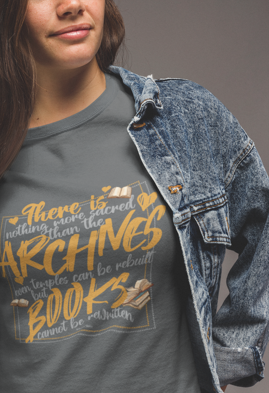 There is nothing more sacred than the archives - Tshirt - Officially Licensed Fourth Wing by Rebecca Yarros Merchandise
