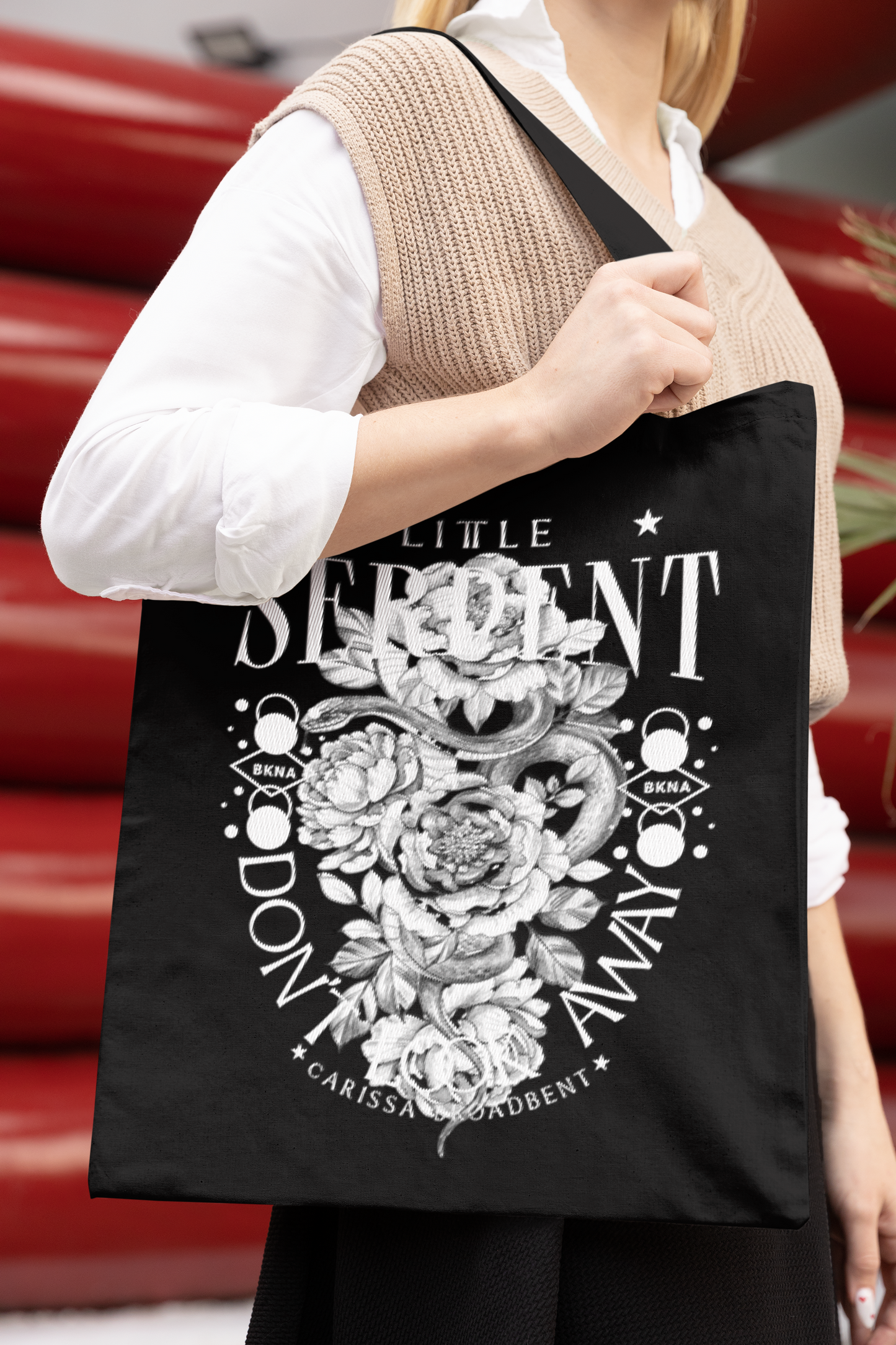 Little Serpent, Don't Look Away - Tote - Serpent and The Wings of Night - Carissa Broadbent - Officially Licensed