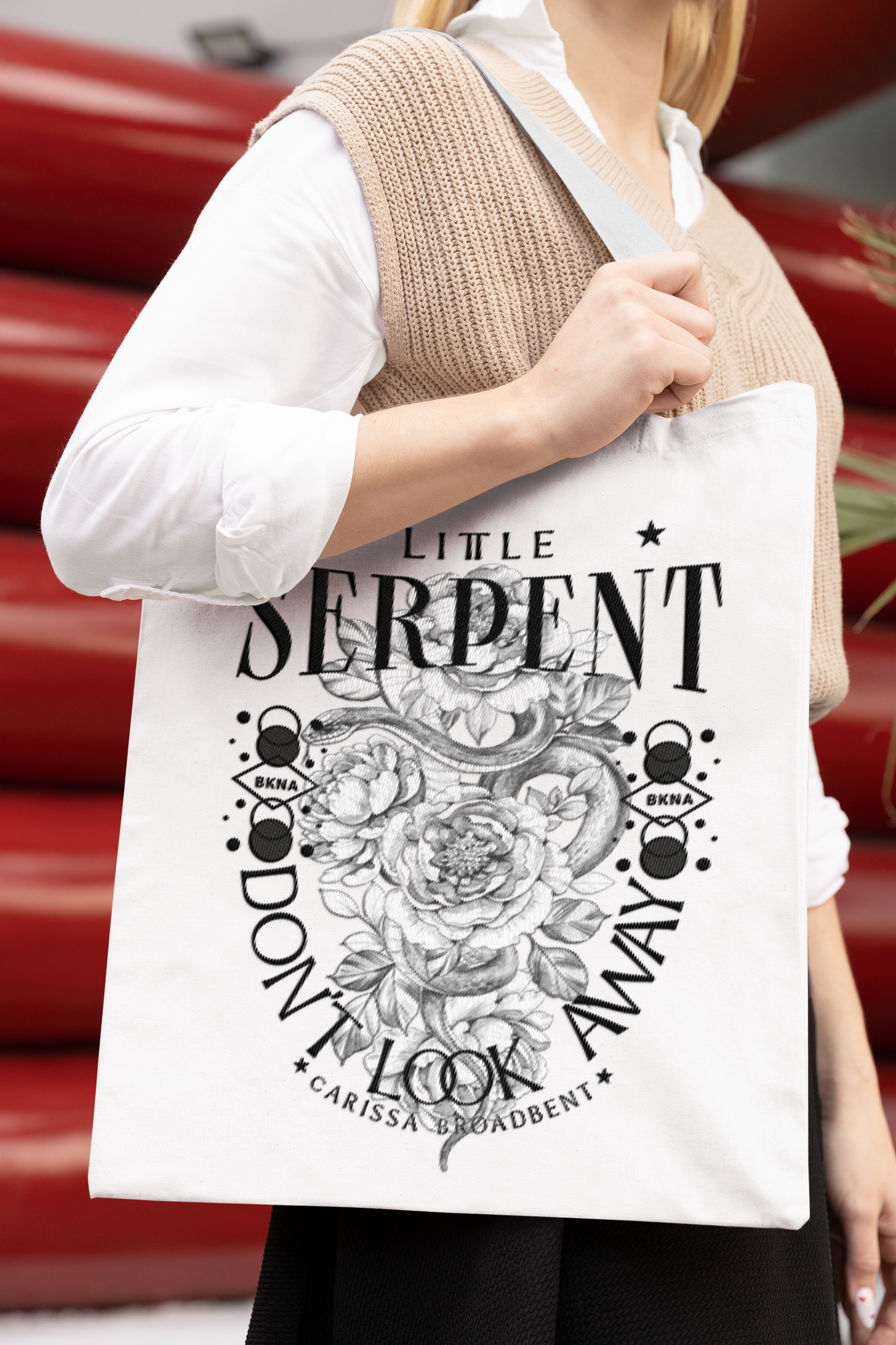 Little Serpent, Don't Look Away - Tote - Serpent and The Wings of Night - Carissa Broadbent - Officially Licensed