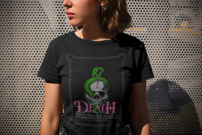 Death isn't Freighting -Carissa Broadbent - Officially Licensed - T-shirt/tee - Serpent and The Wings of Night