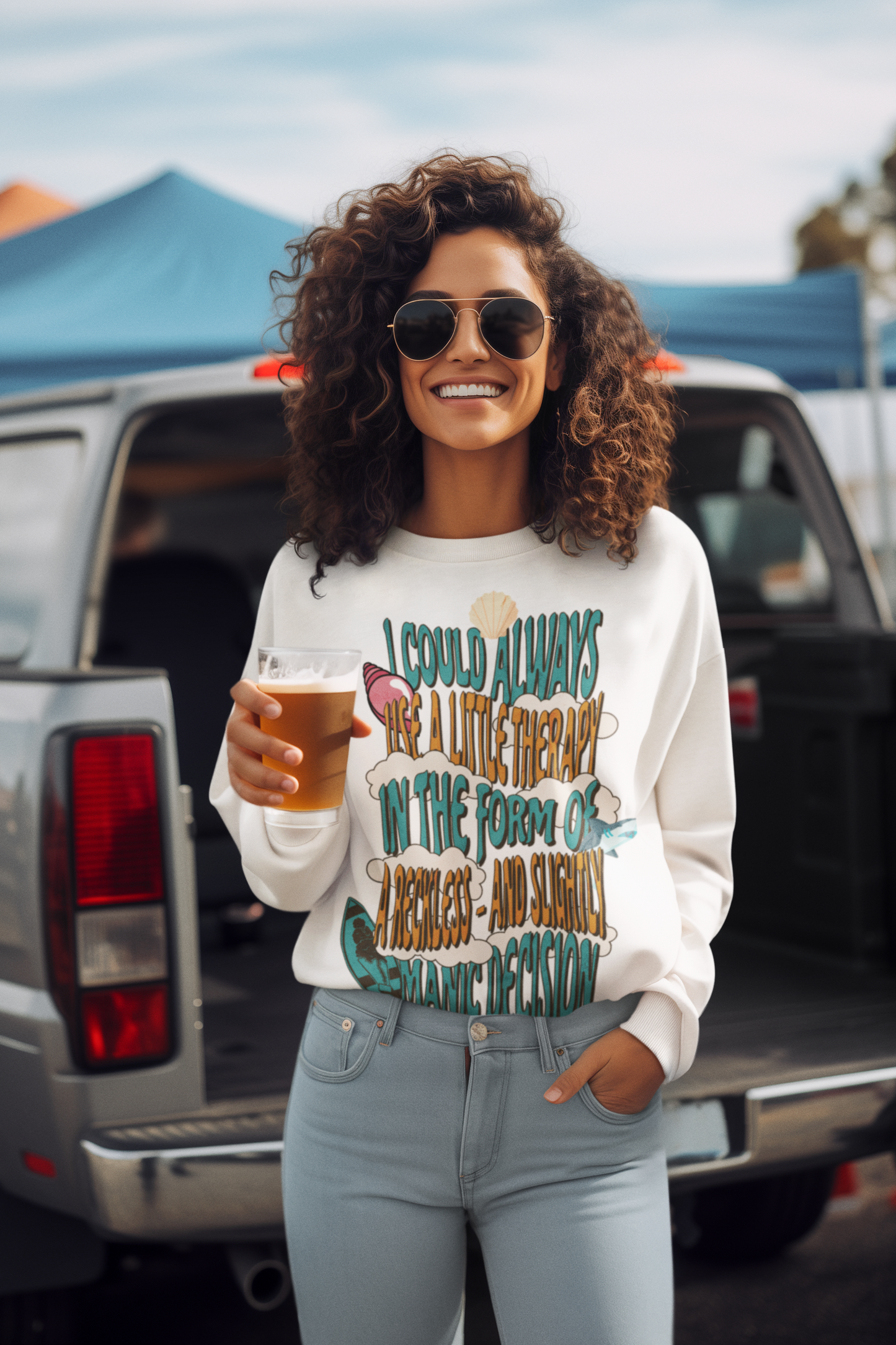 I Could Always use a little therapy- H.D. Carlton - Does it Hurt - Sweatshirt
