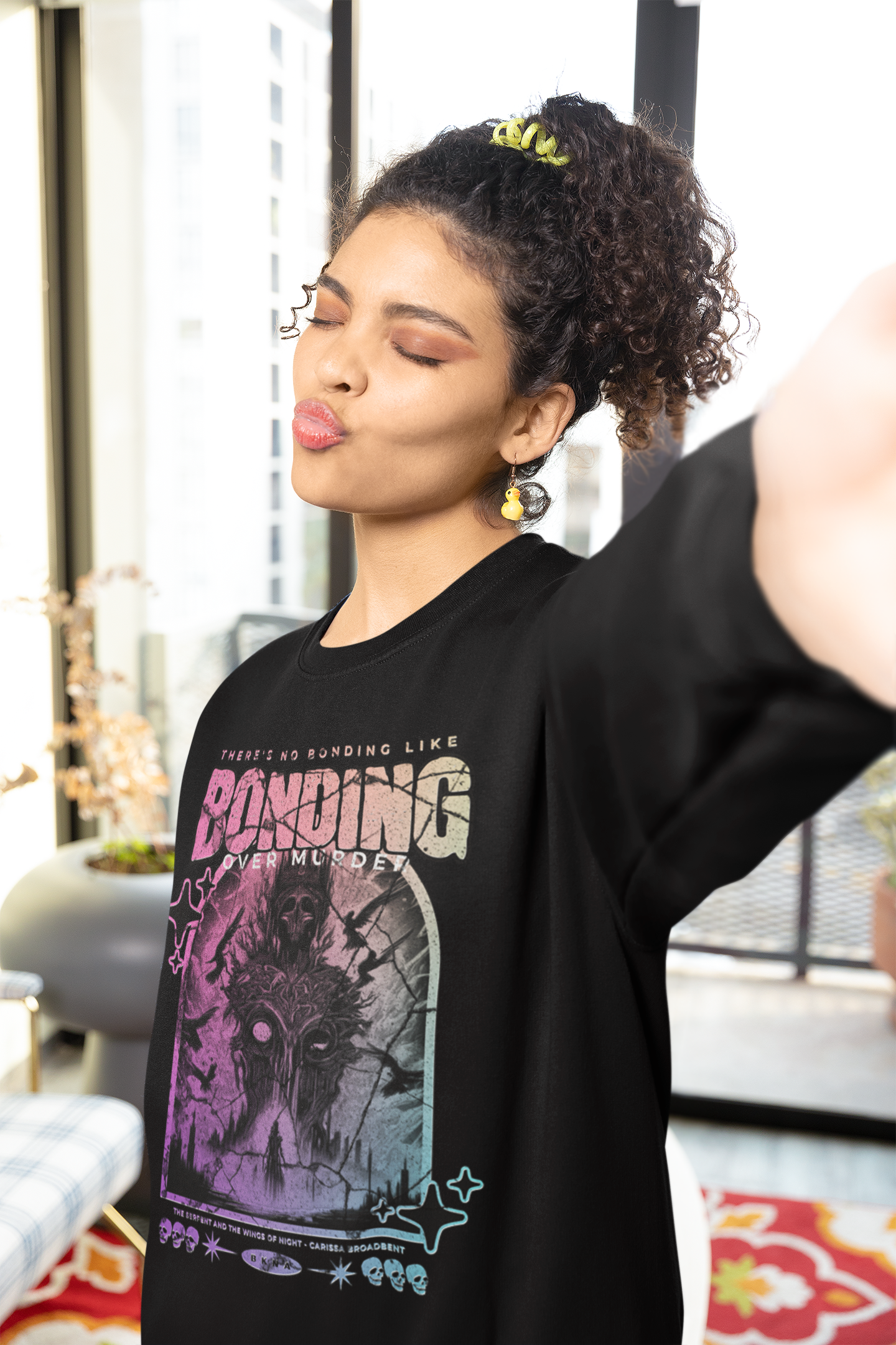 Bonding Over Murder - Carissa Broadbent - Officially Licensed - Sweatshirt - Serpent and The Wings of Night