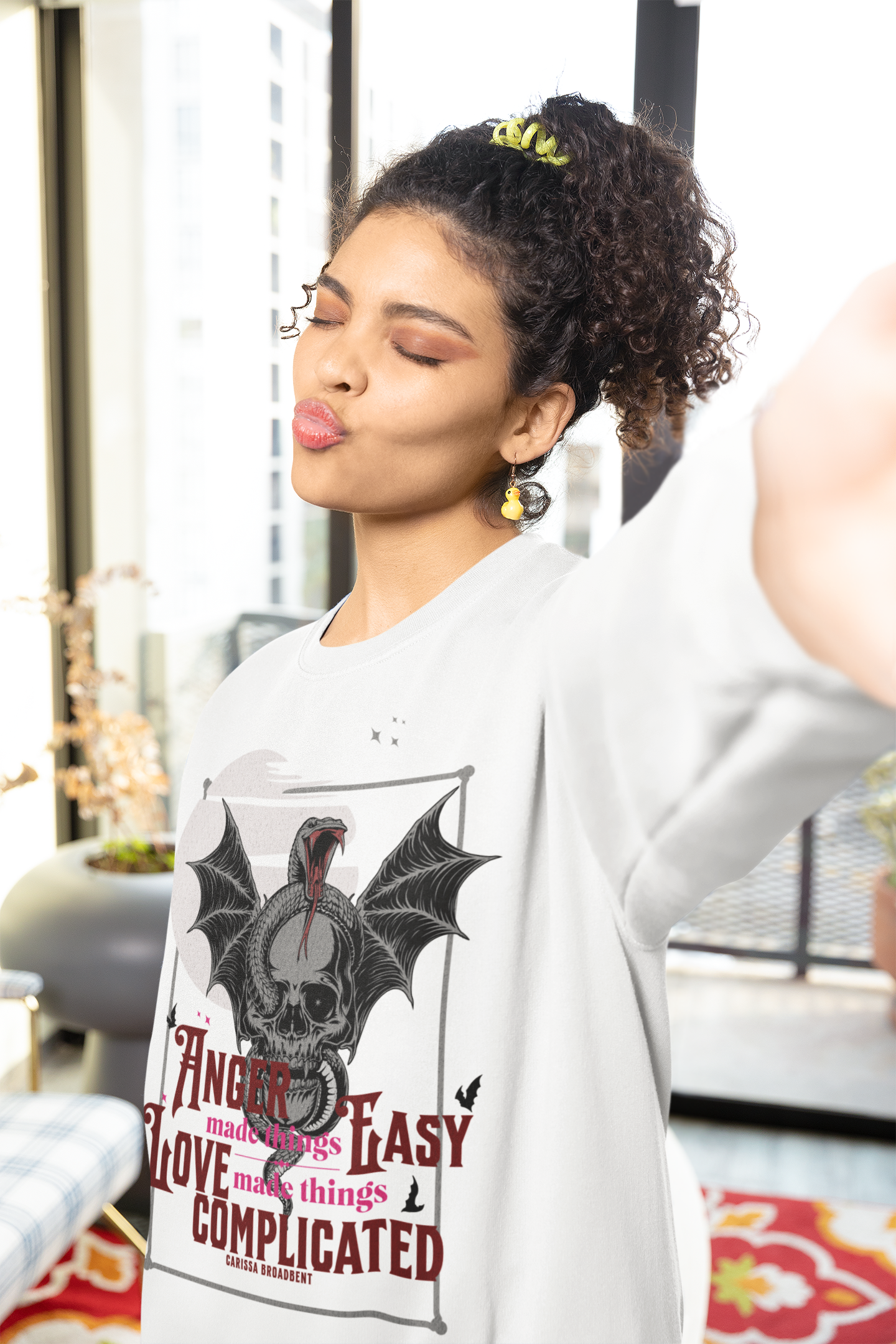 Anger is Easy - Carissa Broadbent - Officially Licensed - Sweatshirt - Serpent and The Wings of Night
