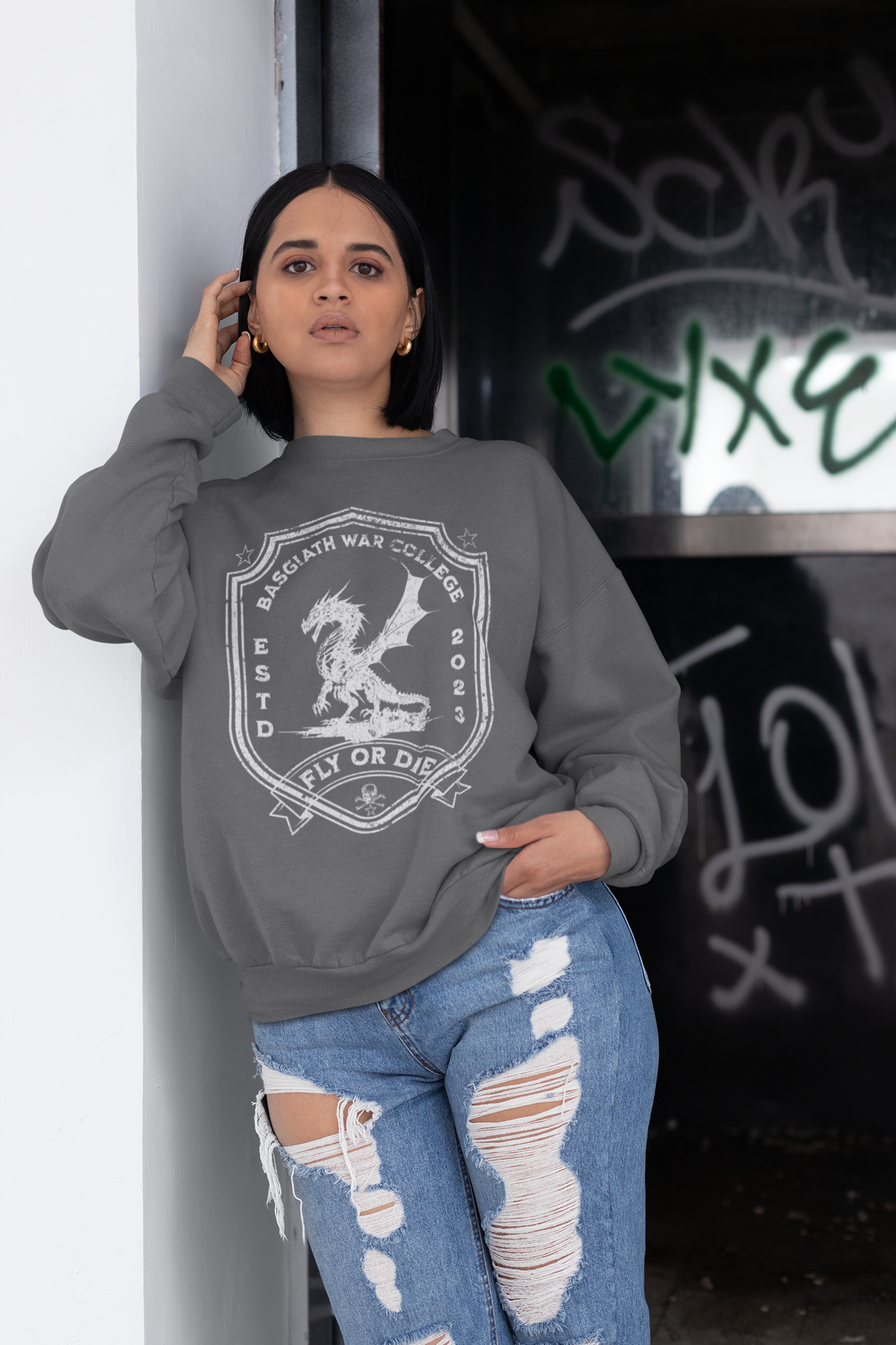Basgiath War College Sweatshirt - Officially Licensed Fourth Wing by Rebecca Yarros Merchandise
