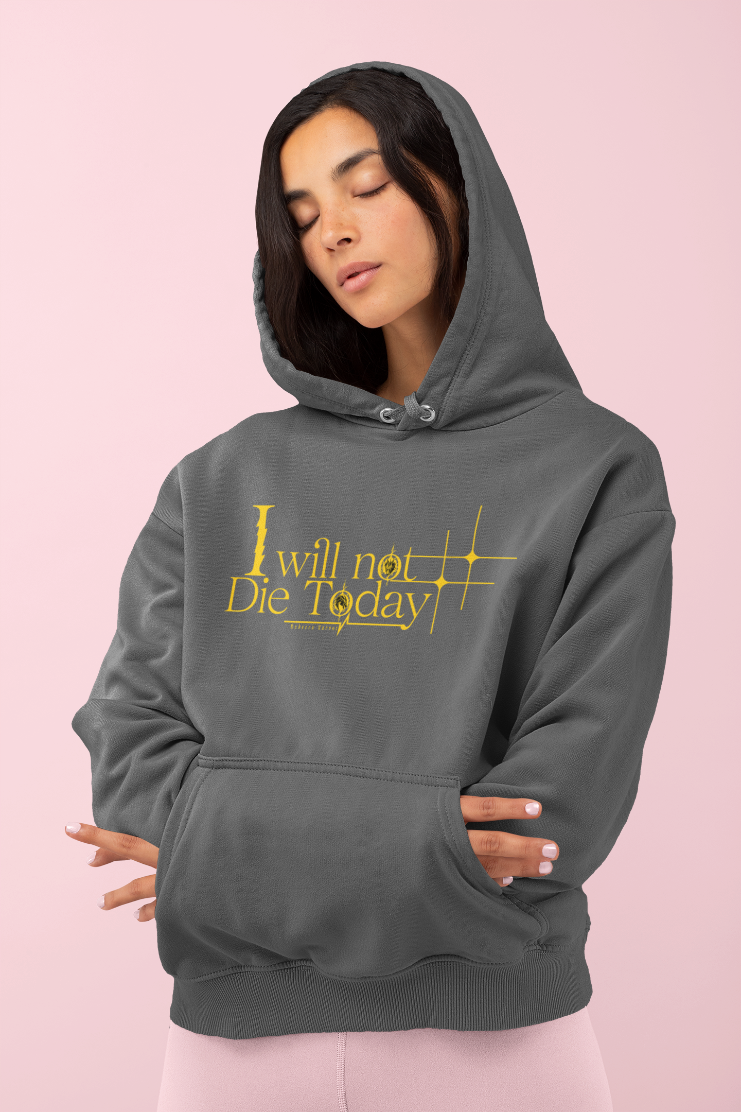 I will not die today Hoodie/Zip Hoodie - Officially Licensed Fourth Wing by Rebecca Yarros Merchandise