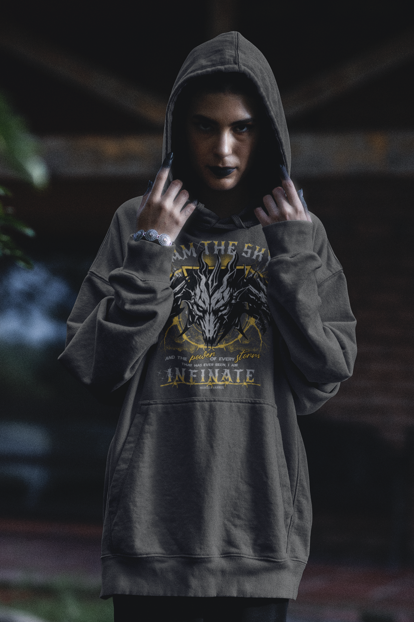 I am the sky Hoodie/Zip Hoodie - Officially Licensed Fourth Wing by Rebecca Yarros Merchandise