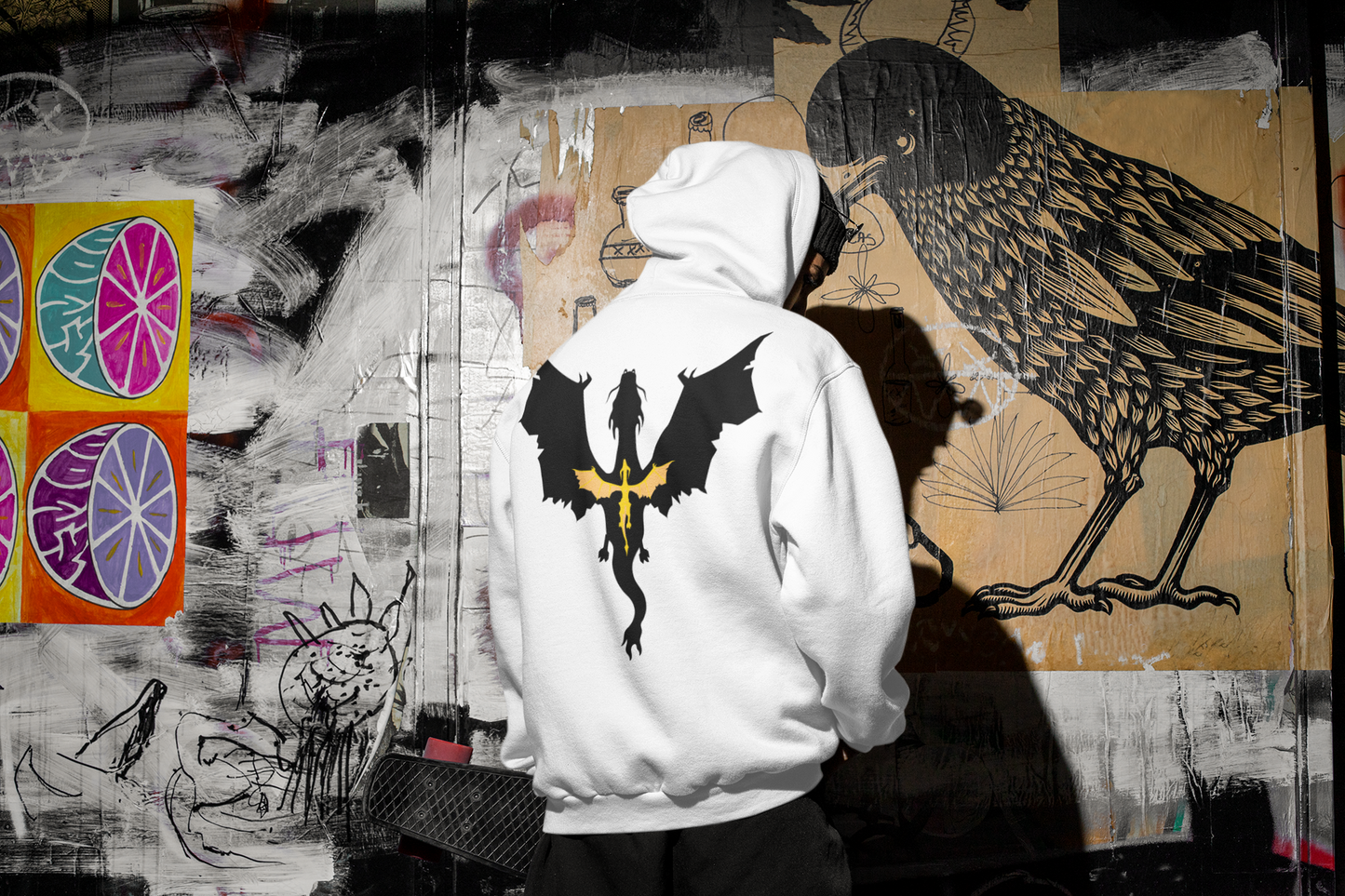 Violets Back Tattoo Hoodie/Zip Hoodie - Officially Licensed Fourth Wing by Rebecca Yarros Merchandise