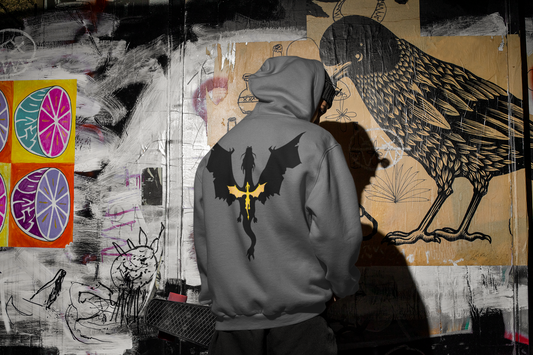Violets Back Tattoo Hoodie/Zip Hoodie - Officially Licensed Fourth Wing by Rebecca Yarros Merchandise