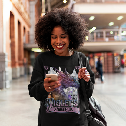 Violets Scribe Club Sweatshirt - Officially Licensed Fourth Wing by Rebecca Yarros Merchandise