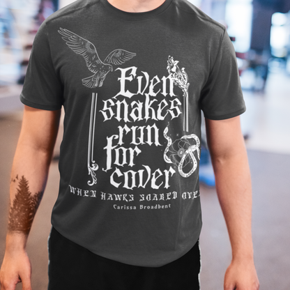 Evan Snakes Run -Carissa Broadbent - Officially Licensed - T-shirt/tee - Serpent and The Wings of Night
