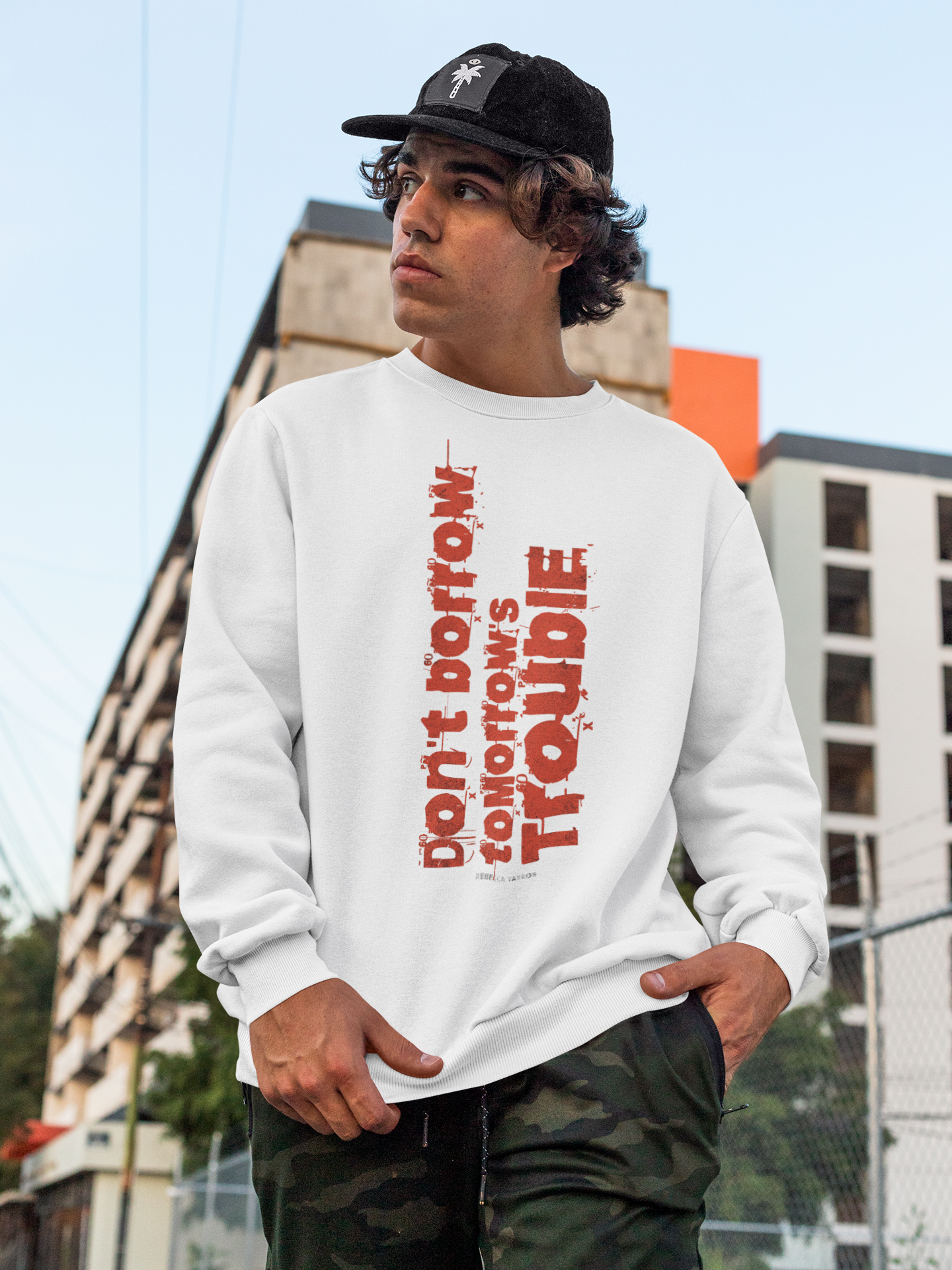 Don't borrow tomorrows troubles Sweatshirt- Officially Licensed Fourth Wing by Rebecca Yarros Merchandise