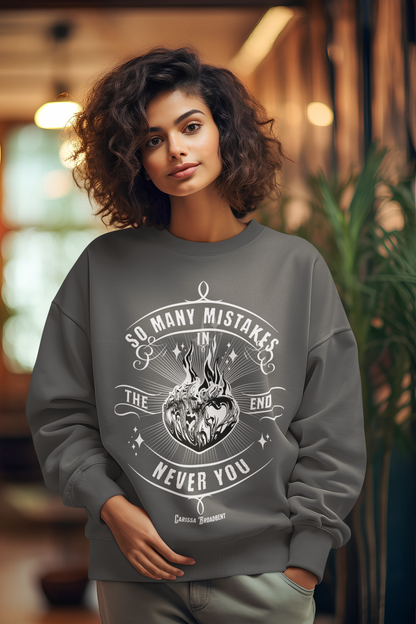 So Many Mistakes, Never You - Carissa Broadbent - Officially Licensed - Sweatshirt - Serpent and The Wings of Night