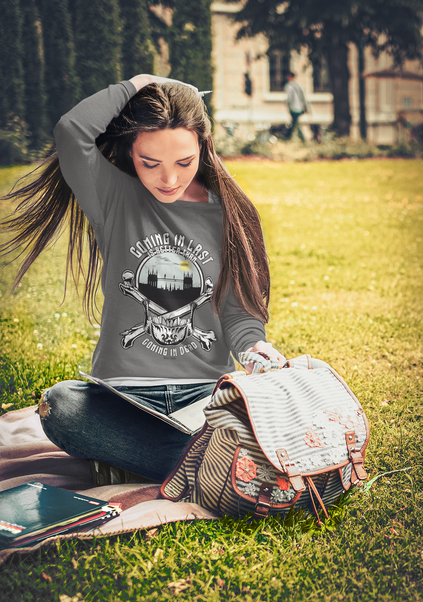 Coming in last Sweatshirt- Officially Licensed Fourth Wing by Rebecca Yarros Merchandise