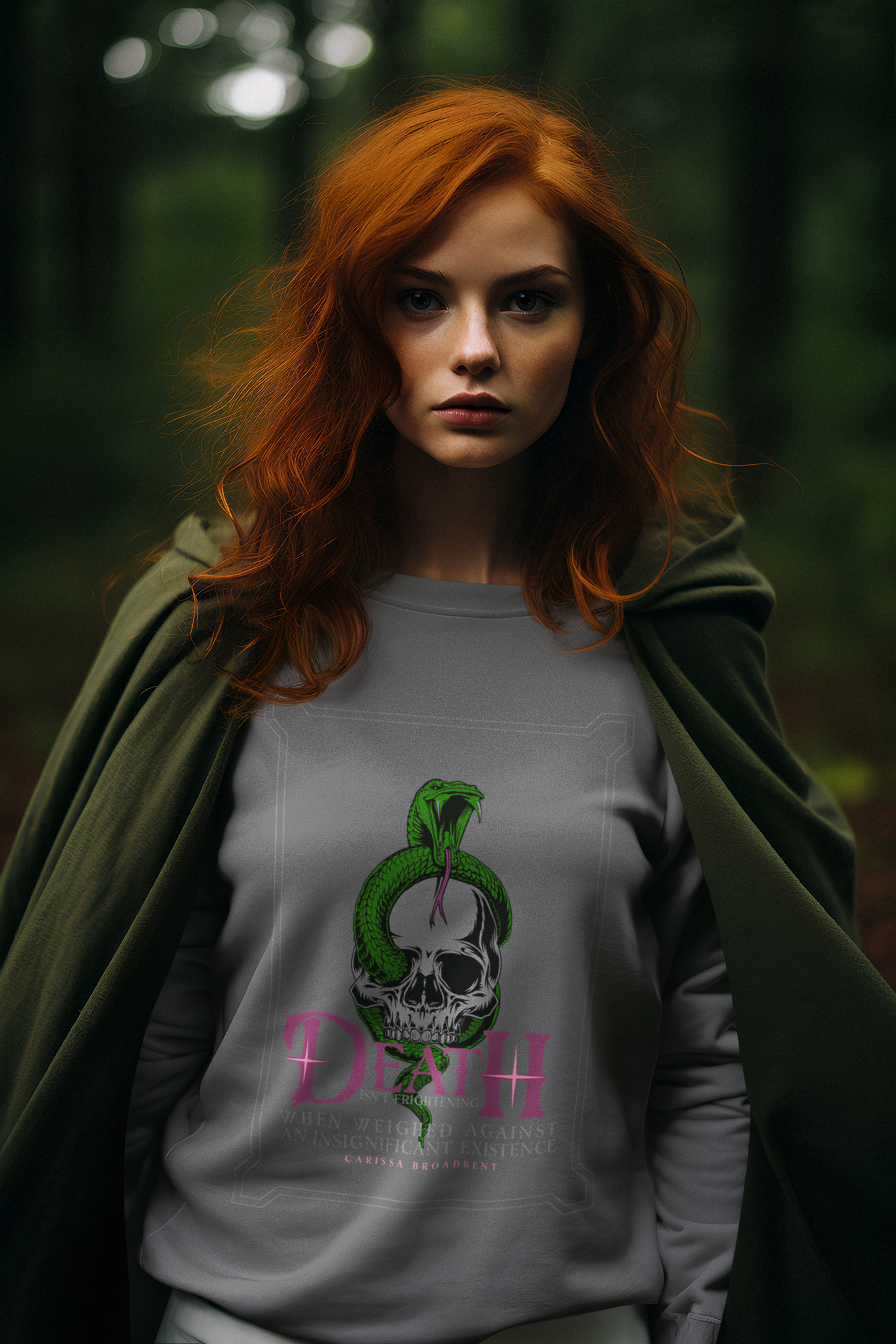 Death isn't Frightening - Carissa Broadbent - Officially Licensed - Sweatshirt - Serpent and The Wings of Night