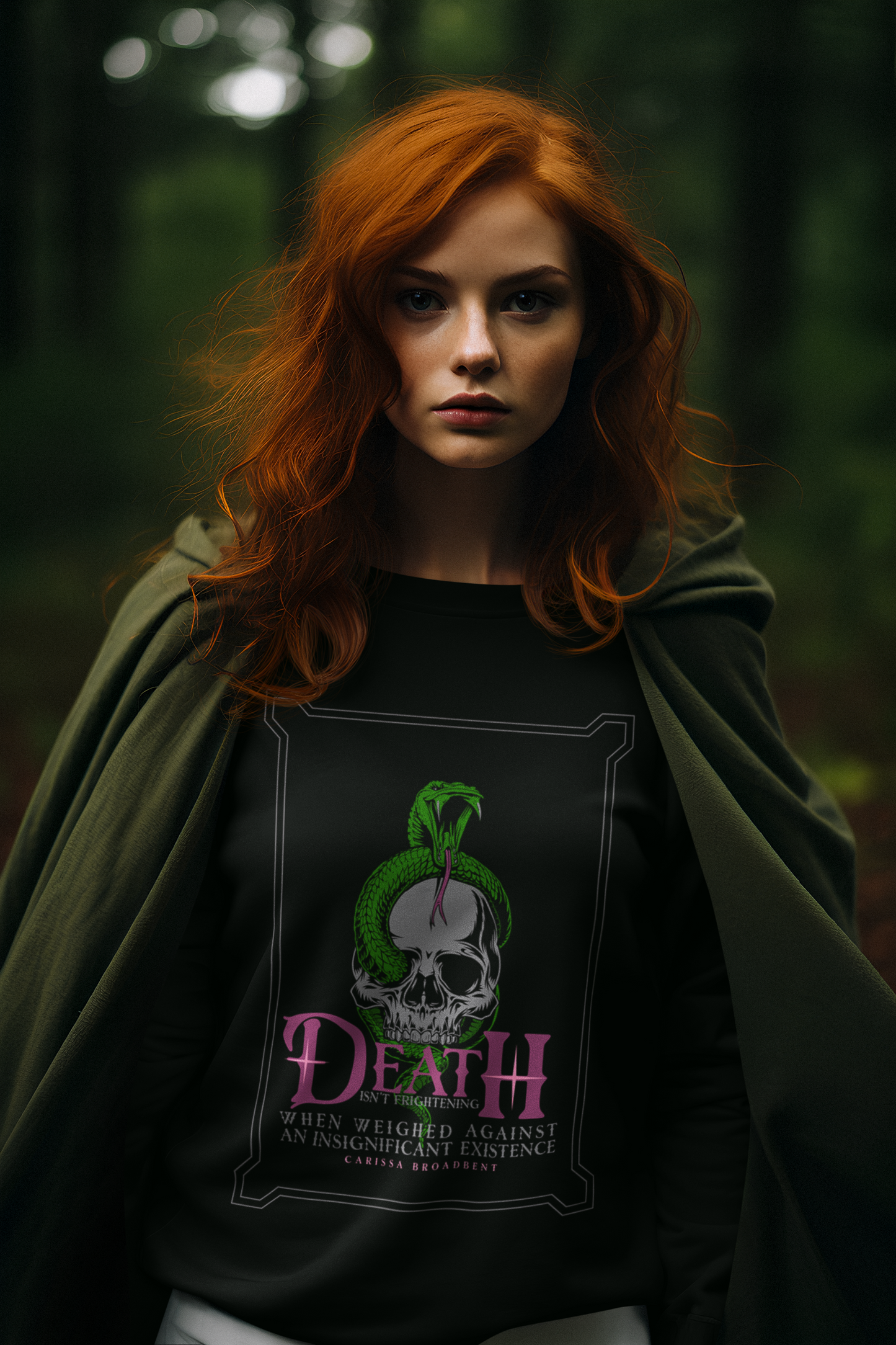 Death isn't Frightening - Carissa Broadbent - Officially Licensed - Sweatshirt - Serpent and The Wings of Night