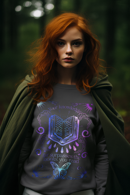 Your Knowledge Far Surpasses the Books You Read  - Chloe C. Penaranda - Officially Licensed -Sweatshirt - An Heir Comes to Rise - AHCTR