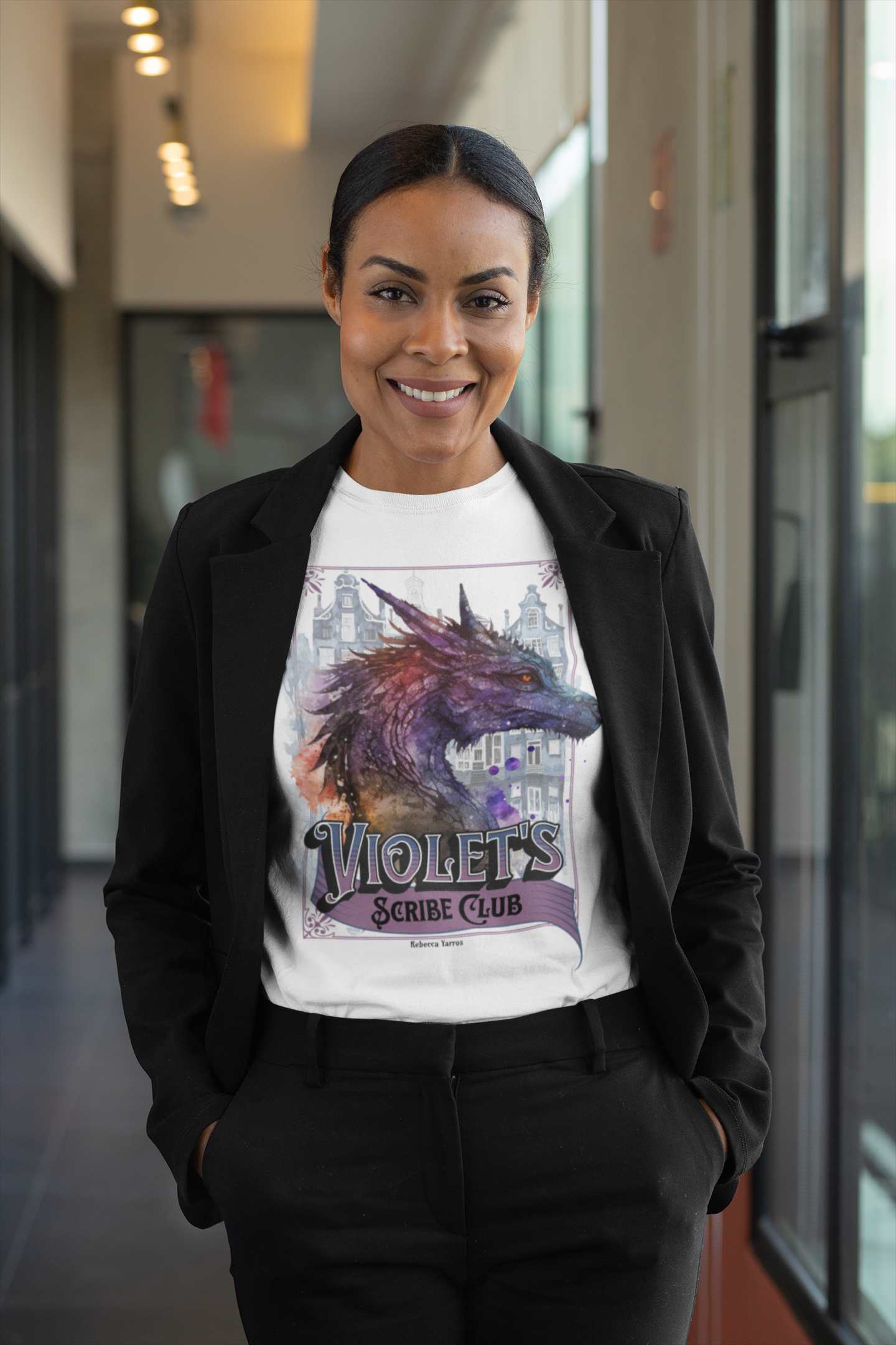 Violet's Scribe Club Tee - Officially Licensed Fourth Wing by Rebecca Yarros Merchandise