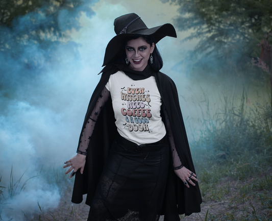 Even Witches Need Coffee and a Good Book Bookish Tee -  Bookish T-Shirt - Bookish Merch