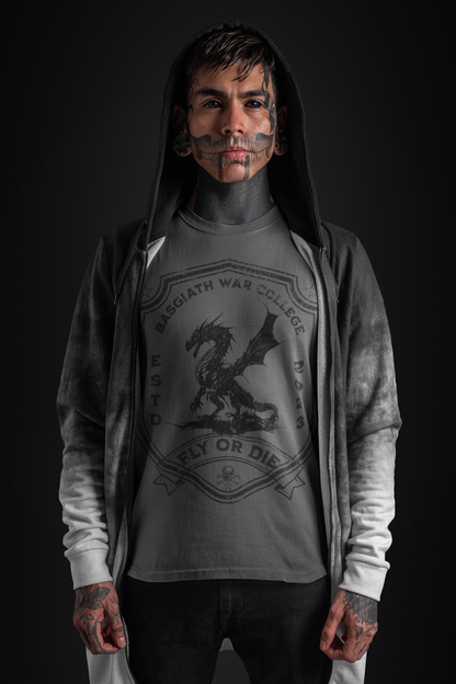 Basgiath War College Tee- Officially Licensed Fourth Wing by Rebecca Yarros Merchandise