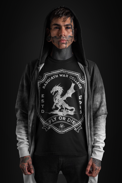 Basgiath War College Tee- Officially Licensed Fourth Wing by Rebecca Yarros Merchandise