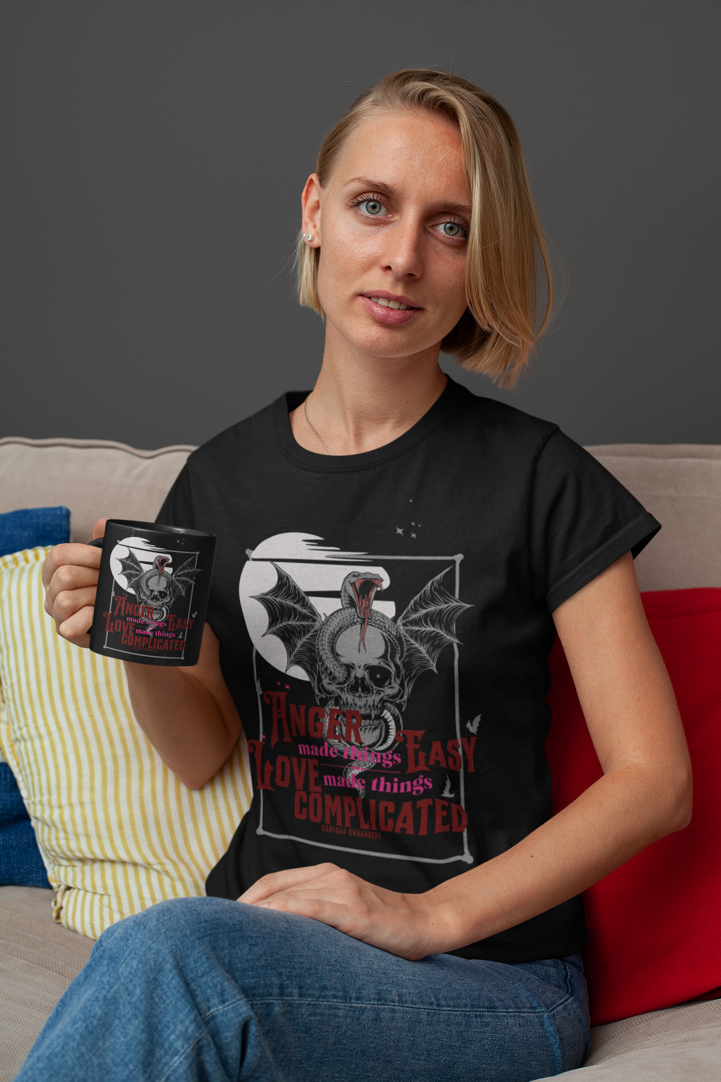 Anger is Easy -Carissa Broadbent - Officially Licensed - T-shirt/tee - Serpent and The Wings of Night